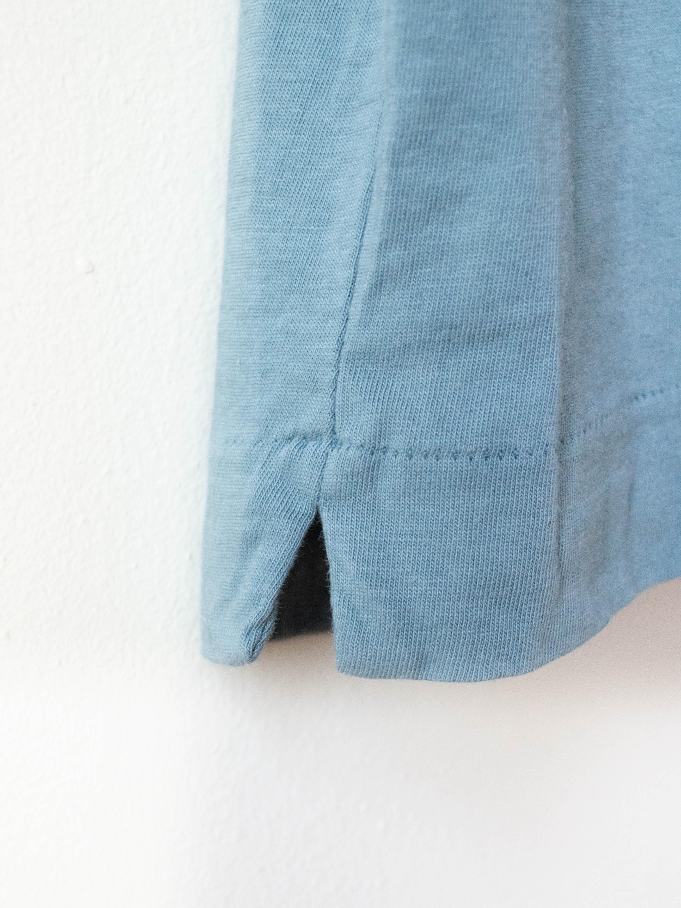 Namu Shop - Phlannel Light Suvin Cotton Half-sleeve T-shirt - Blue