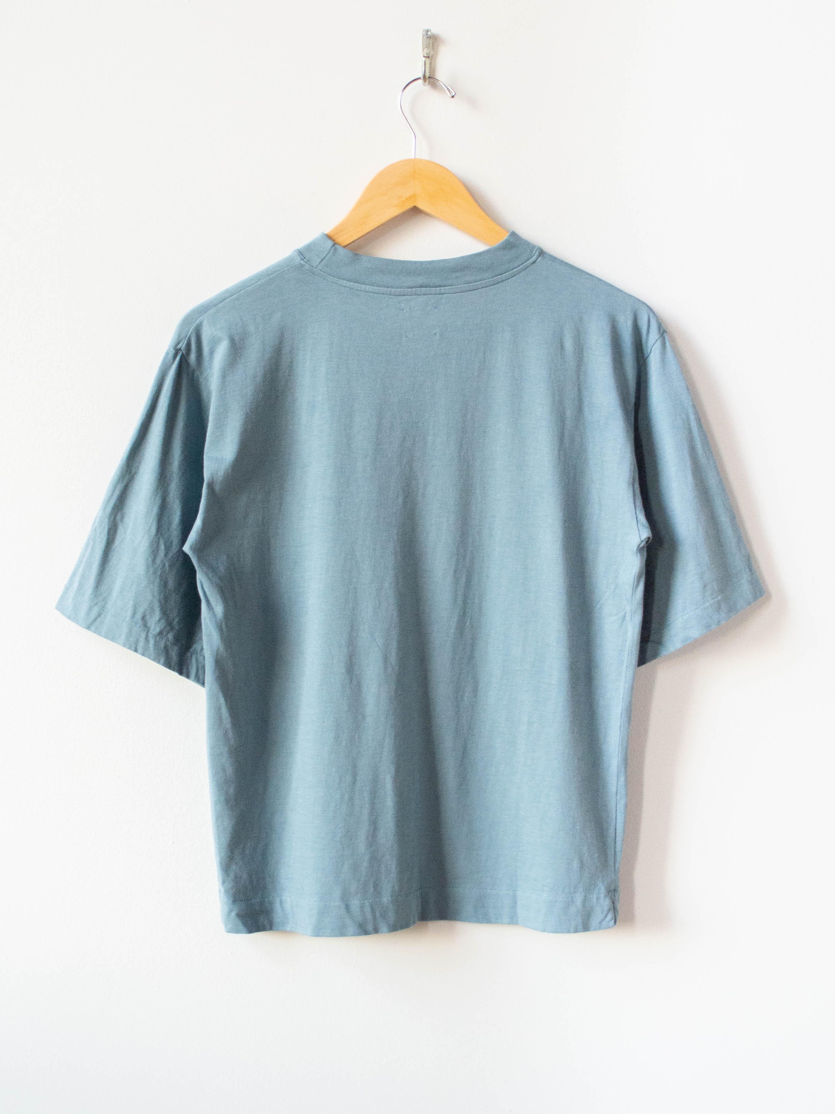 Namu Shop - Phlannel Light Suvin Cotton Half-sleeve T-shirt - Blue