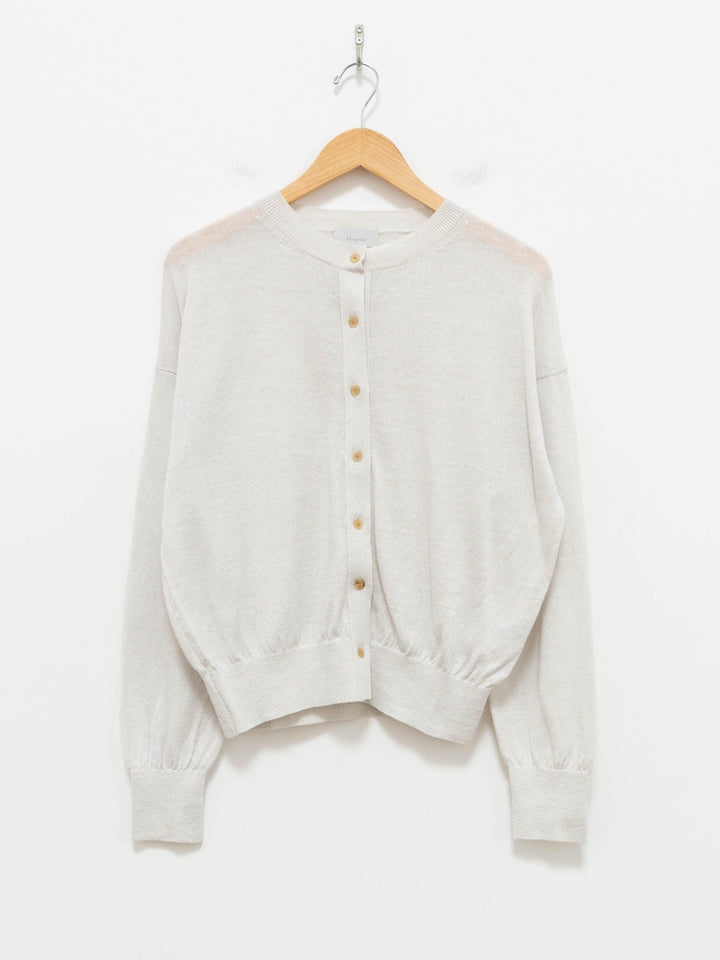Namu Shop - Phlannel Linen Cotton Crewneck Cardigan - White