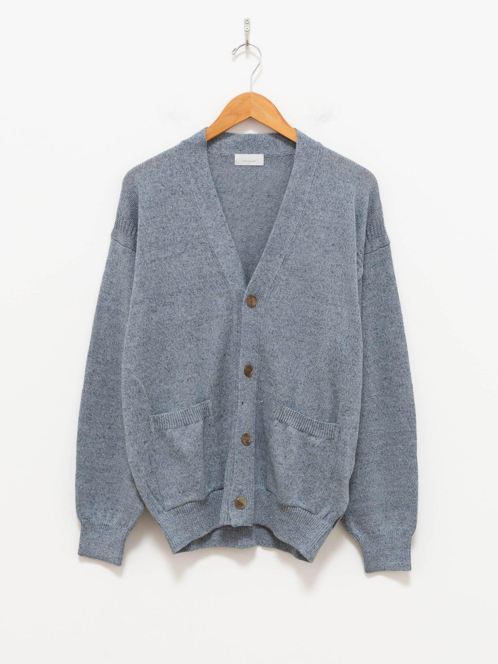 Namu Shop - Phlannel Linen Cotton Guernsey Cardigan - Blue