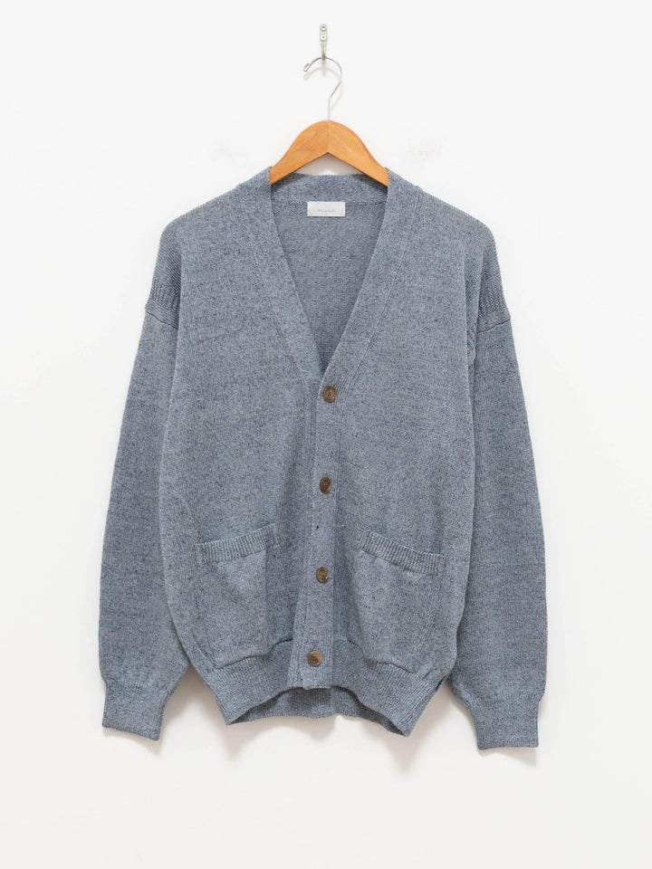 Namu Shop - Phlannel Linen Cotton Guernsey Cardigan - Blue