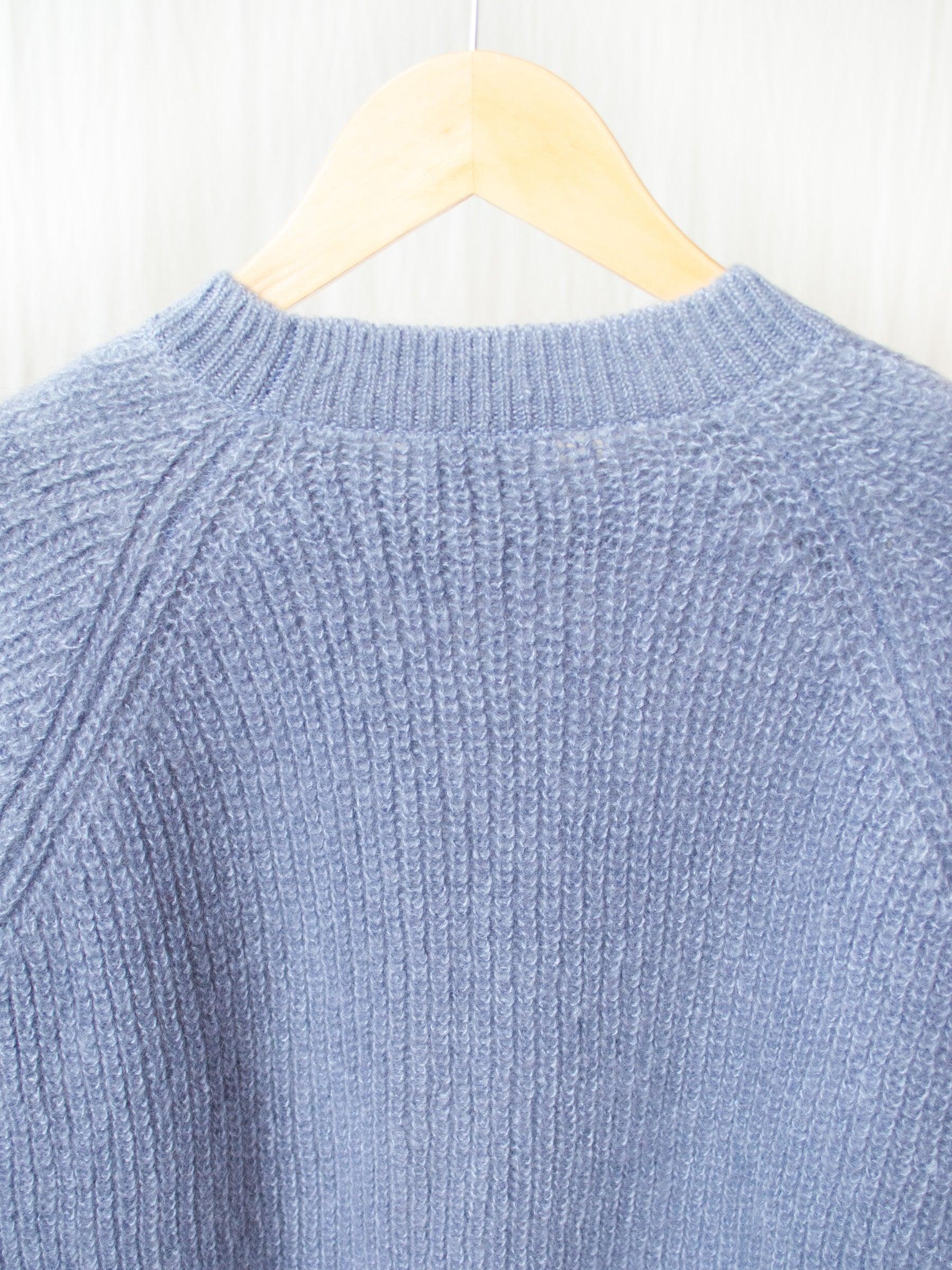 Namu Shop - Phlannel Mohair Silk Rib Stitch Sweater - Pale Blue