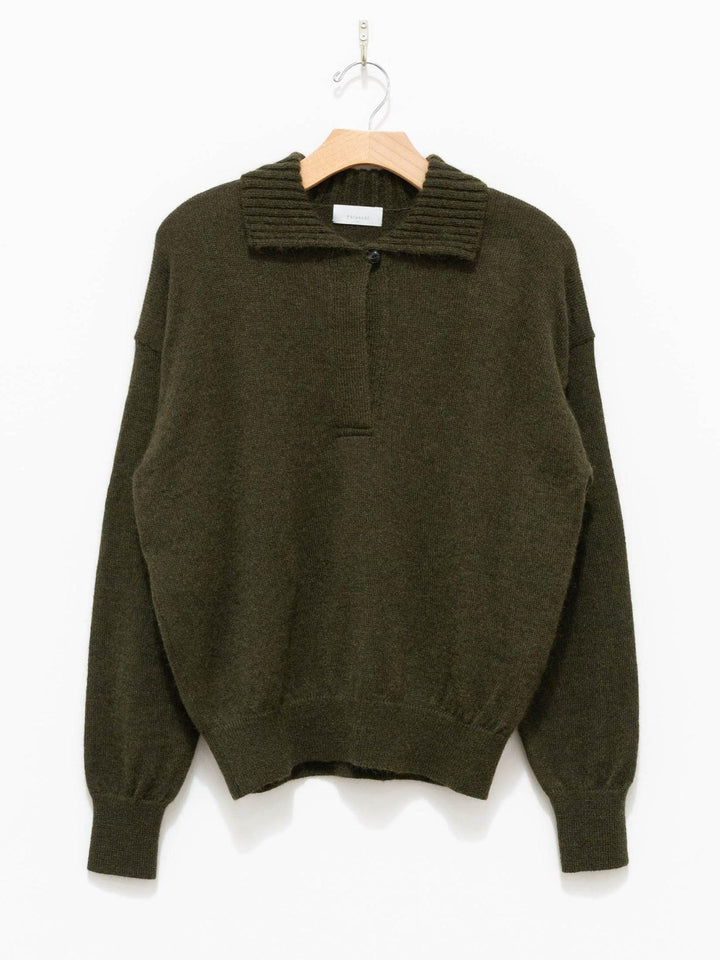 Namu Shop - Phlannel Mohair Silk Wool Skipper Pullover - Khaki Green