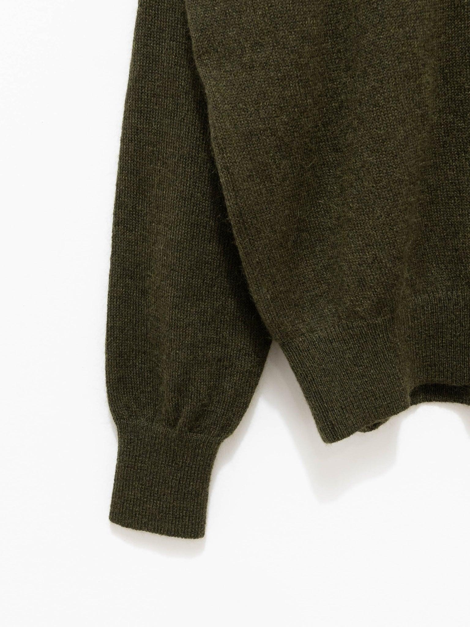 Namu Shop - Phlannel Mohair Silk Wool Skipper Pullover - Khaki Green