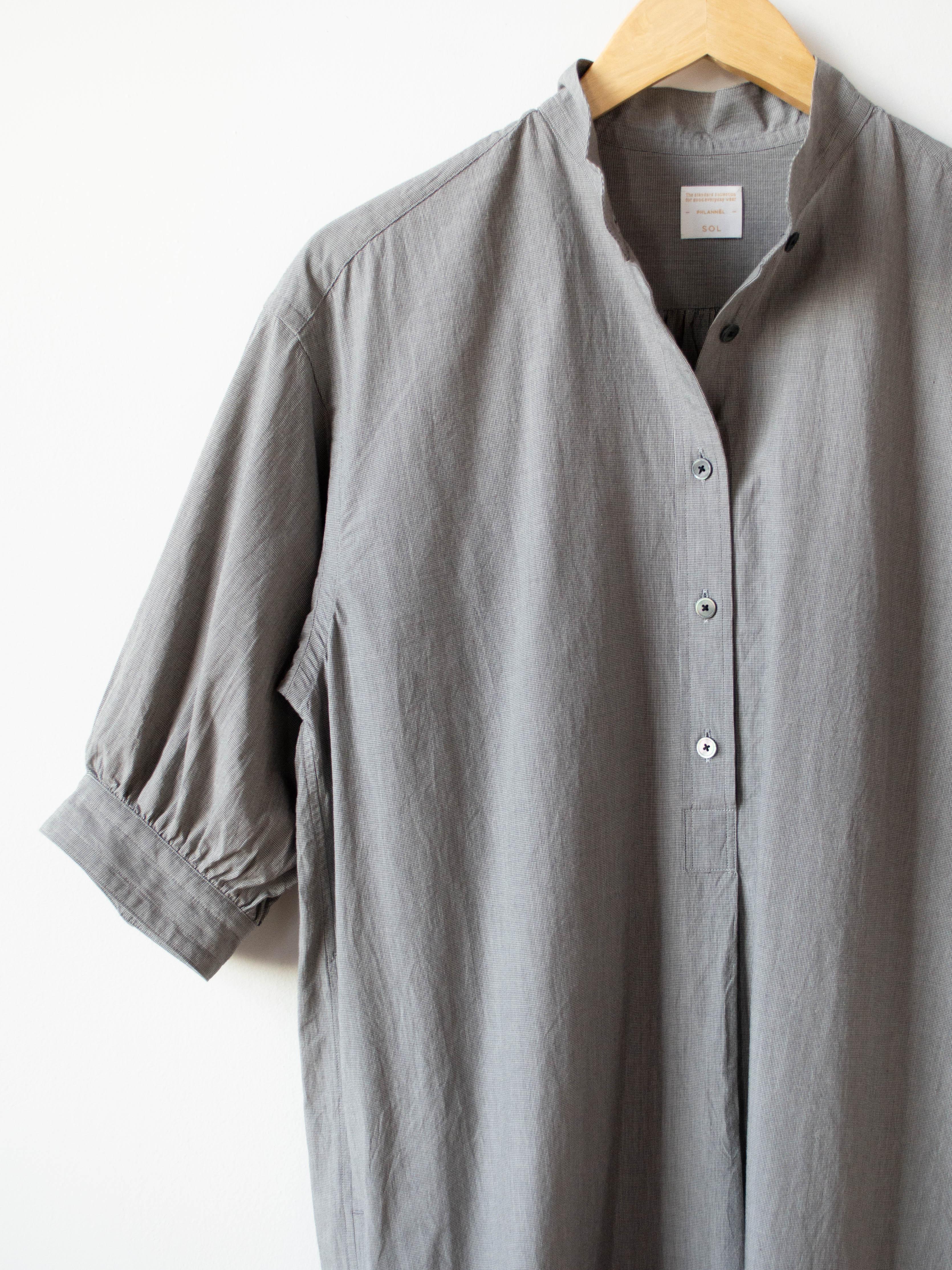 Namu Shop - Phlannel Summer Smock Gather Dress - Puppy Tooth