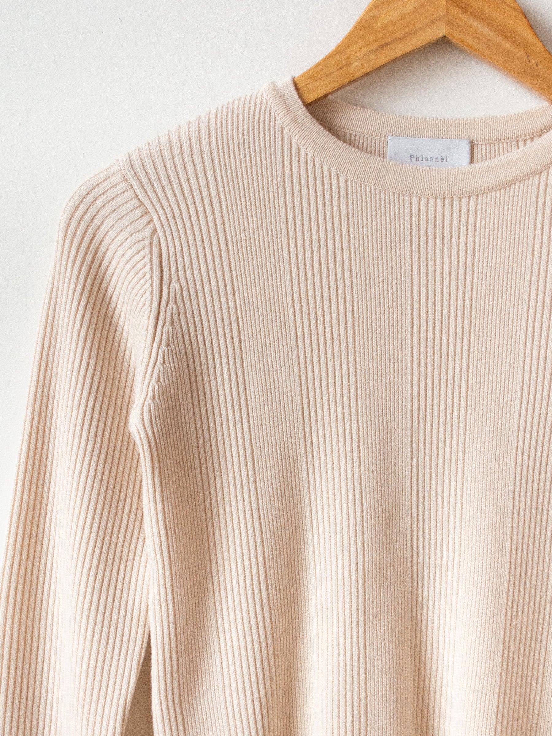 Namu Shop - Phlannel Super Fine Wool Rib Knit - Ivory