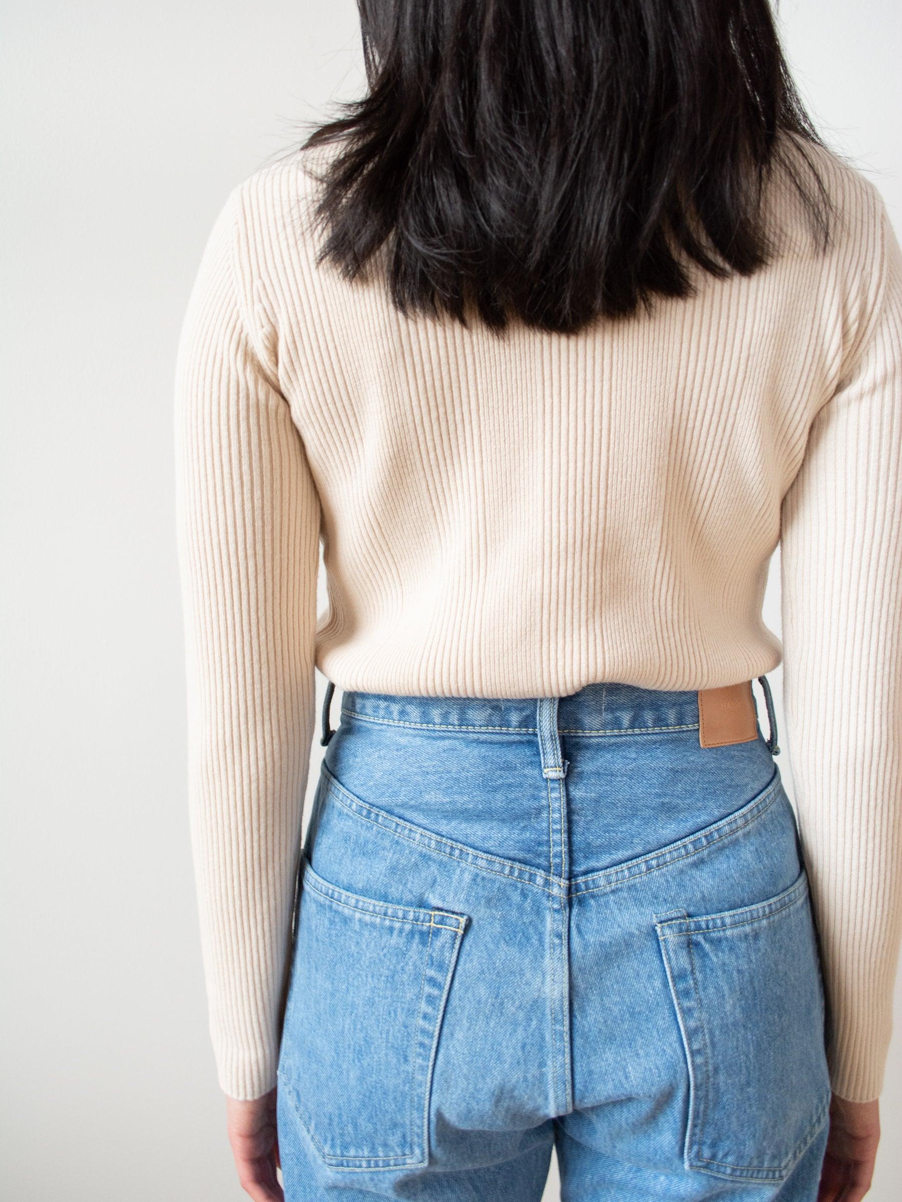 Namu Shop - Phlannel Super Fine Wool Rib Knit - Ivory