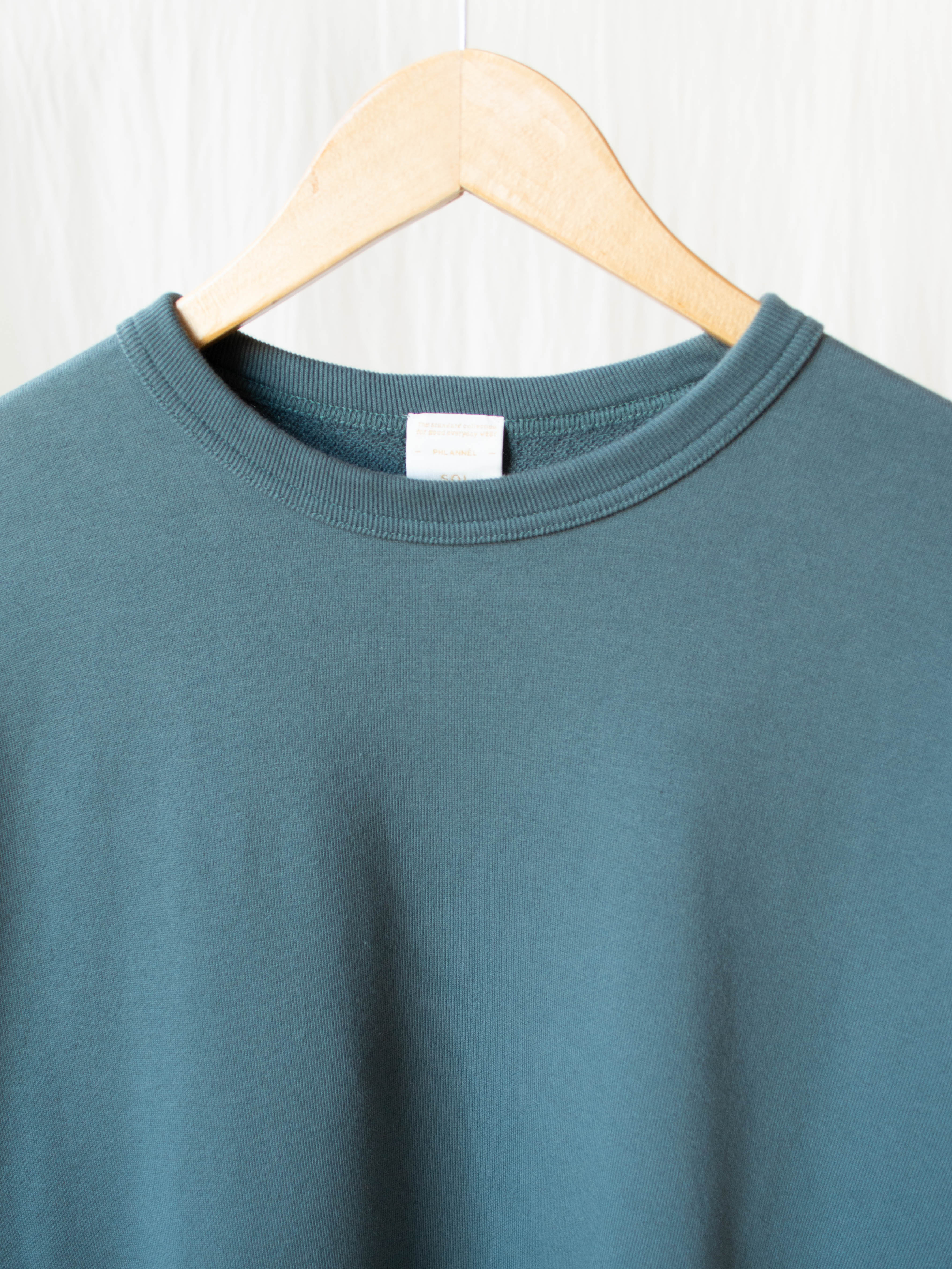Namu Shop - Phlannel Suvin Cotton Sweatshirt - Blue Green