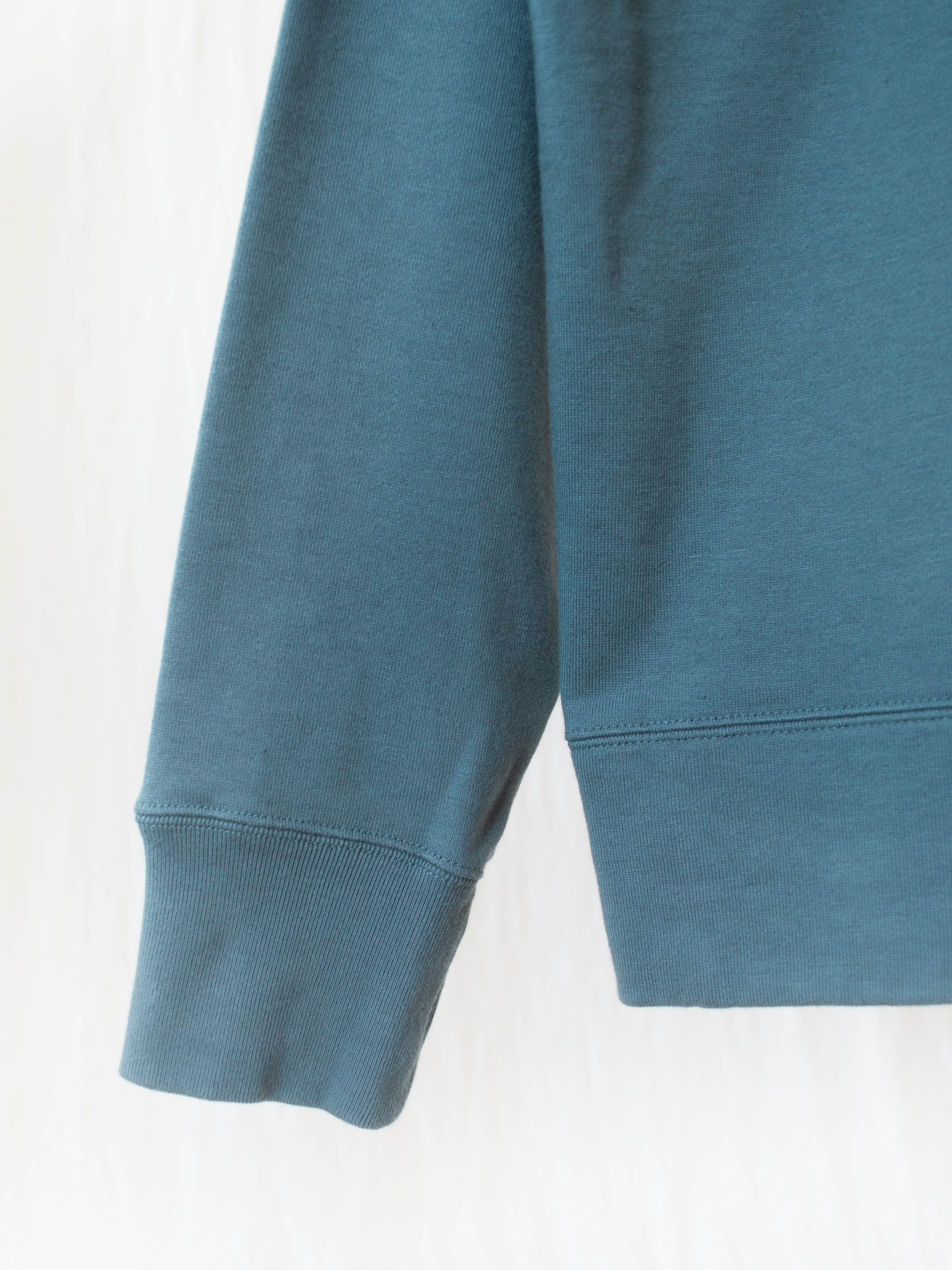 Namu Shop - Phlannel Suvin Cotton Sweatshirt - Blue Green
