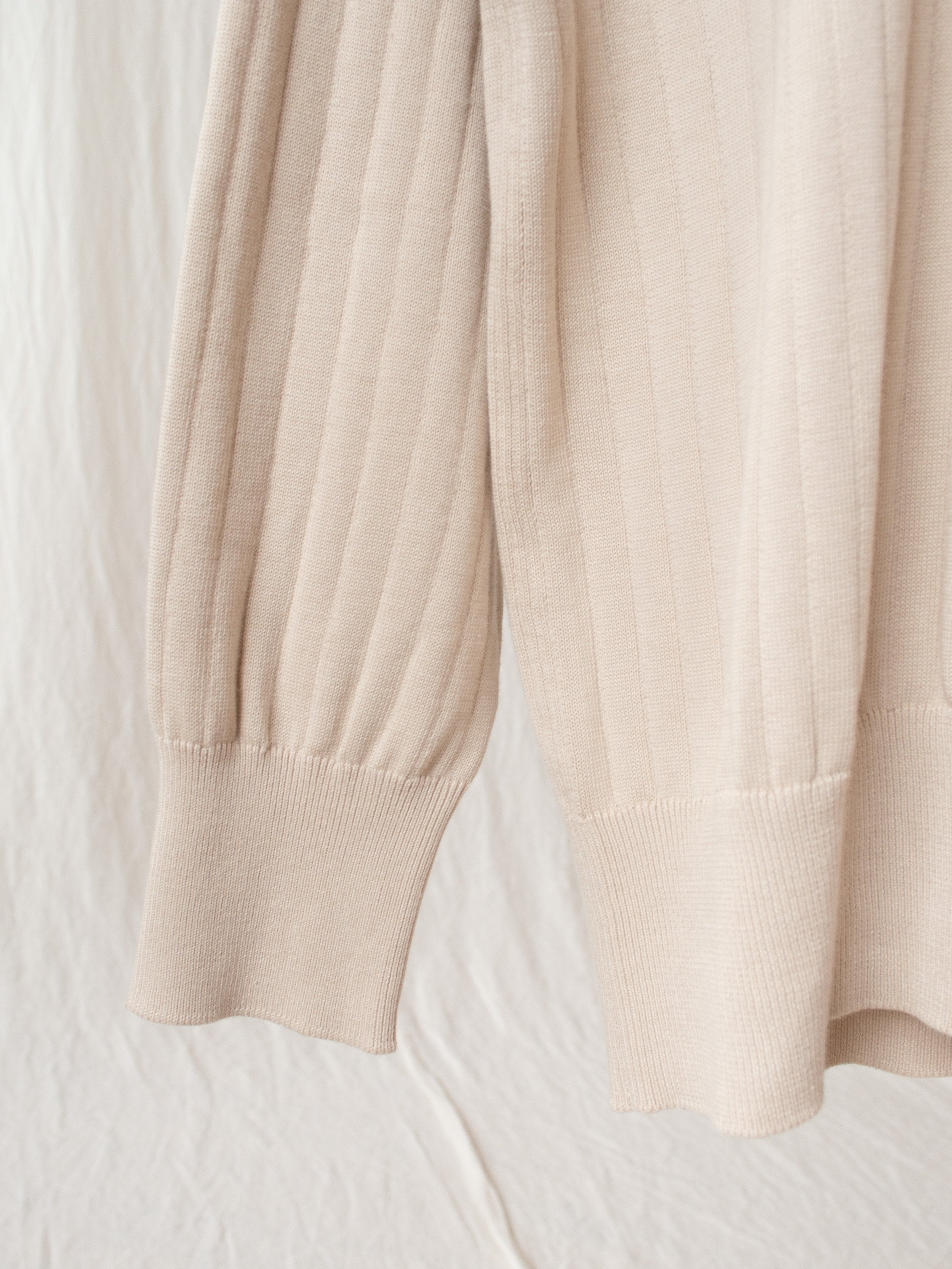 Namu Shop - Phlannel Suvin Cotton Wide Rib Knit - Beige