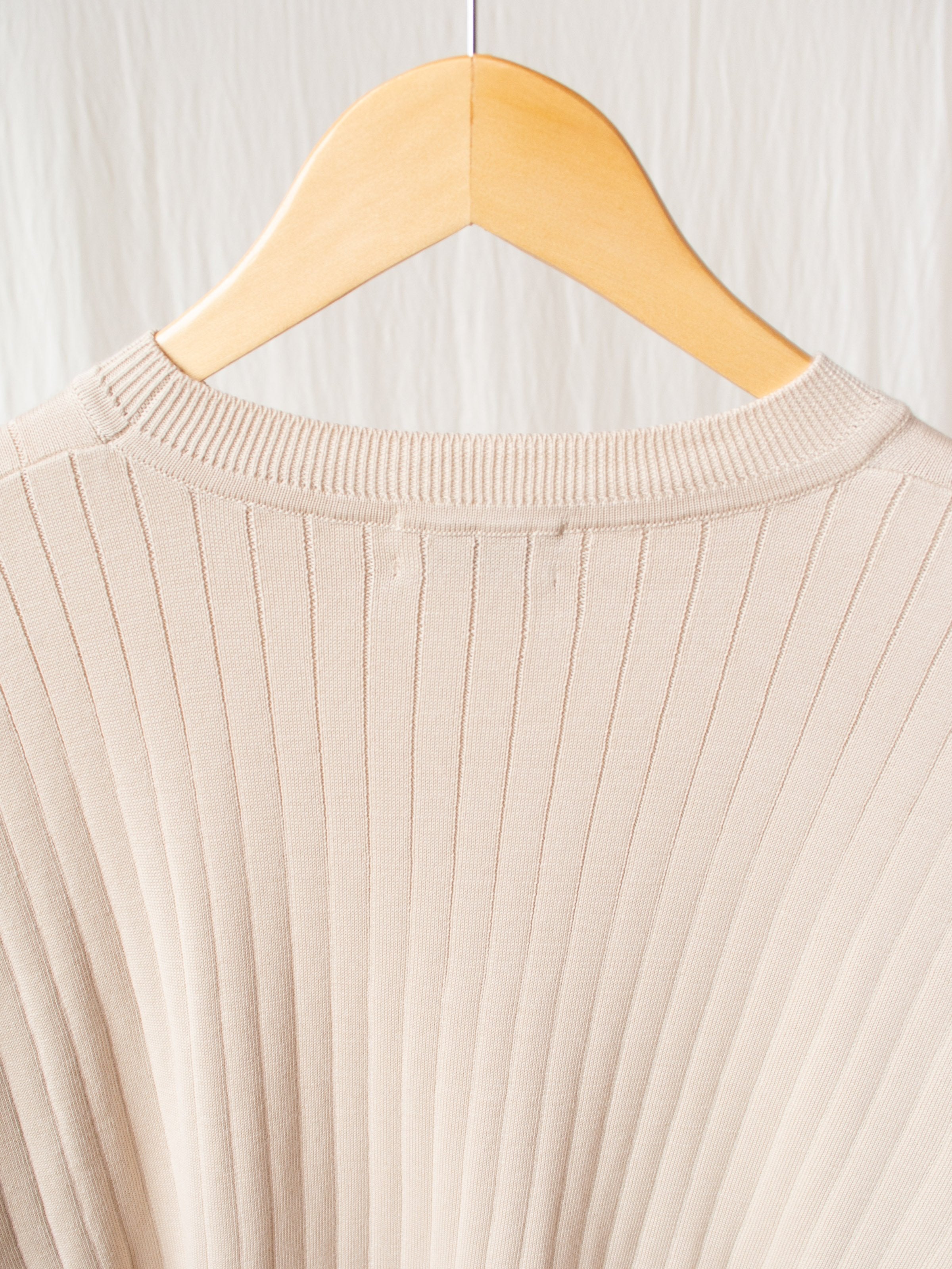 Namu Shop - Phlannel Suvin Cotton Wide Rib Knit - Beige