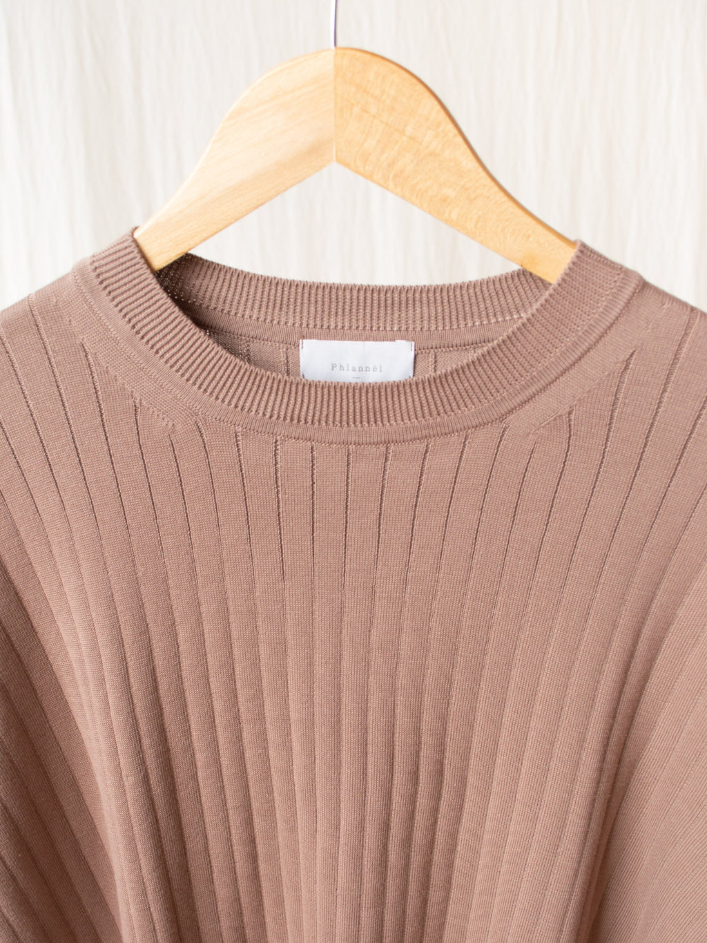 Namu Shop - Phlannel Suvin Cotton Wide Rib Knit - Brown