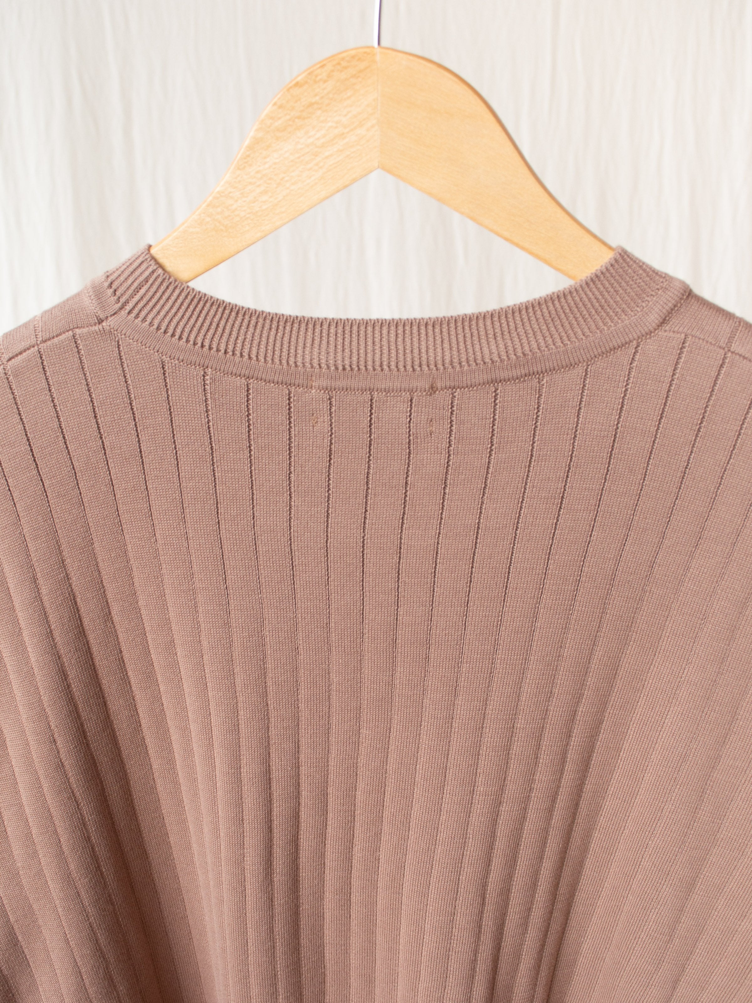 Namu Shop - Phlannel Suvin Cotton Wide Rib Knit - Brown
