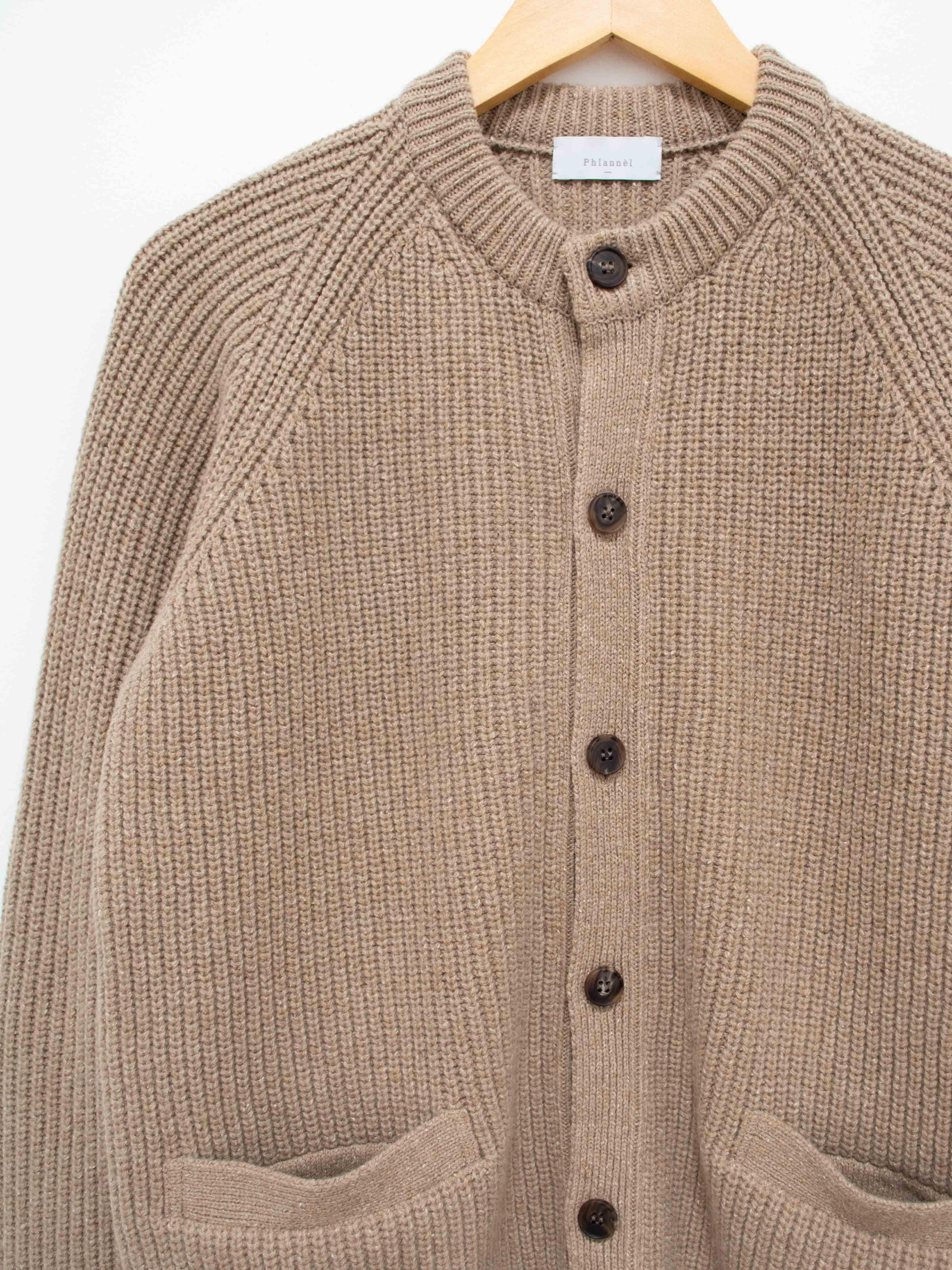 Namu Shop - Phlannel Wool Silk Nep Cowichan Sweater - Mix Beige