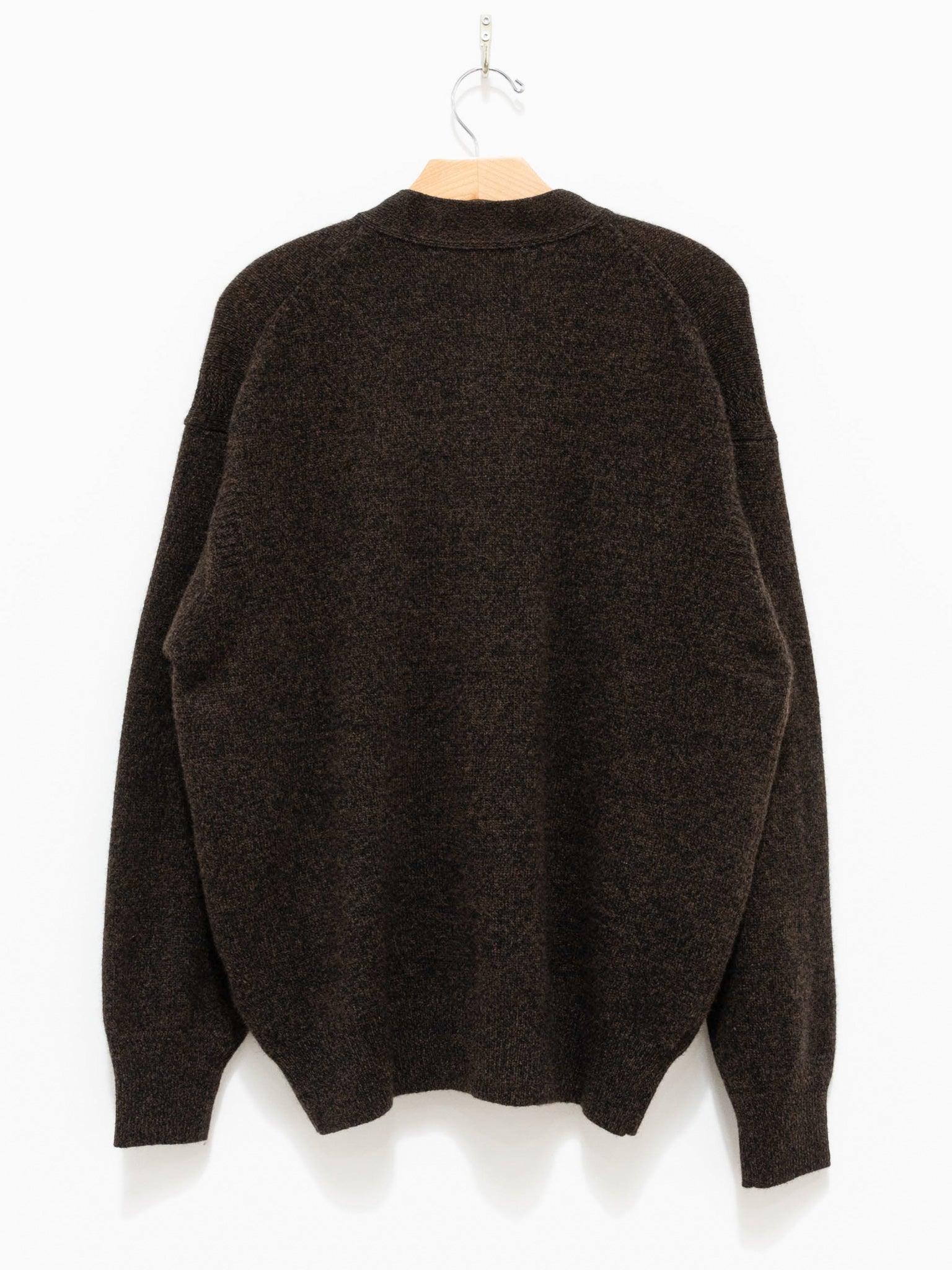 Namu Shop - Phlannel Wool Yak Guernsey Cardigan - Brown x Black