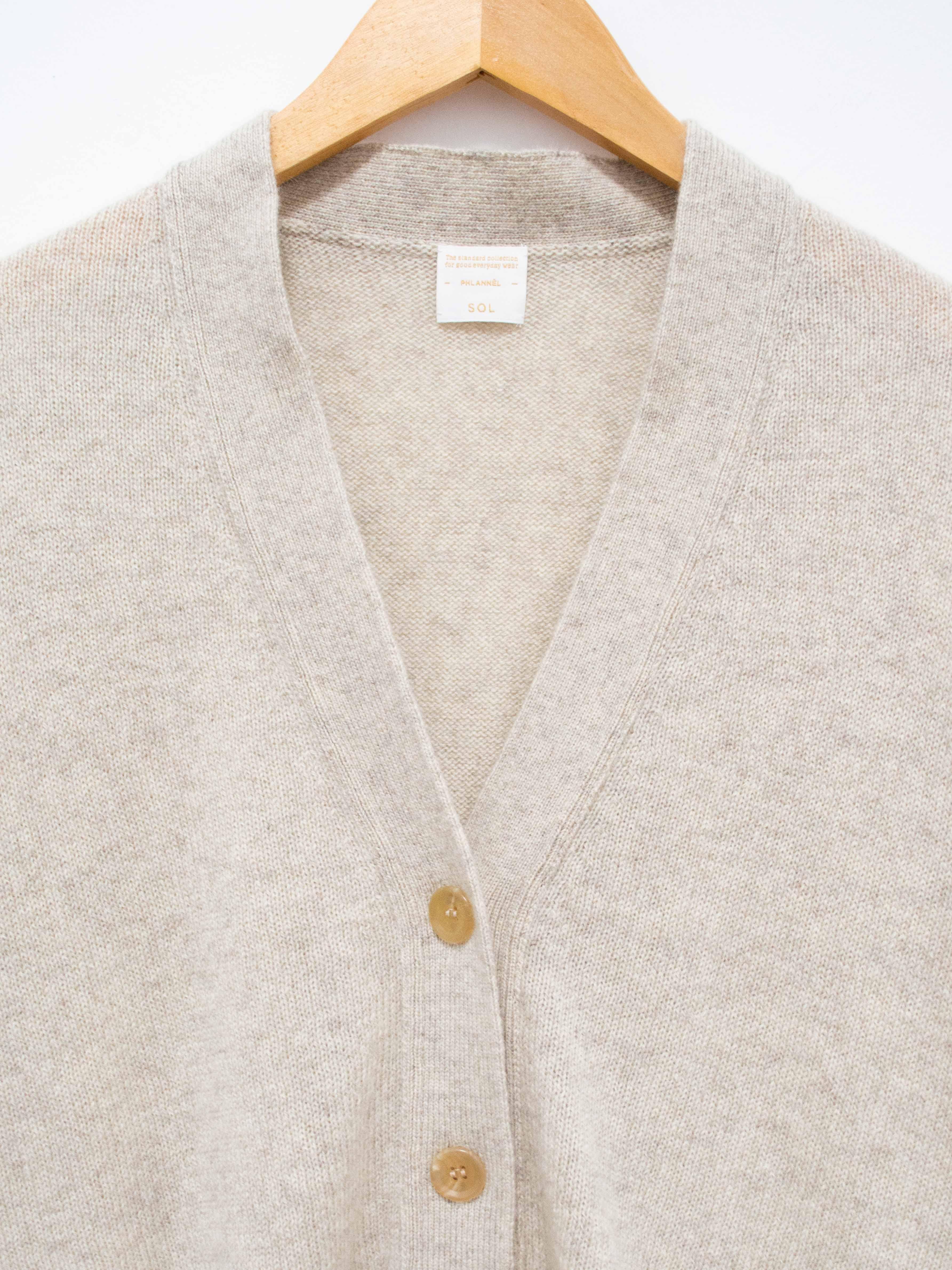 Namu Shop - Phlannel Wool Yak Guernsey Cardigan - Ivory