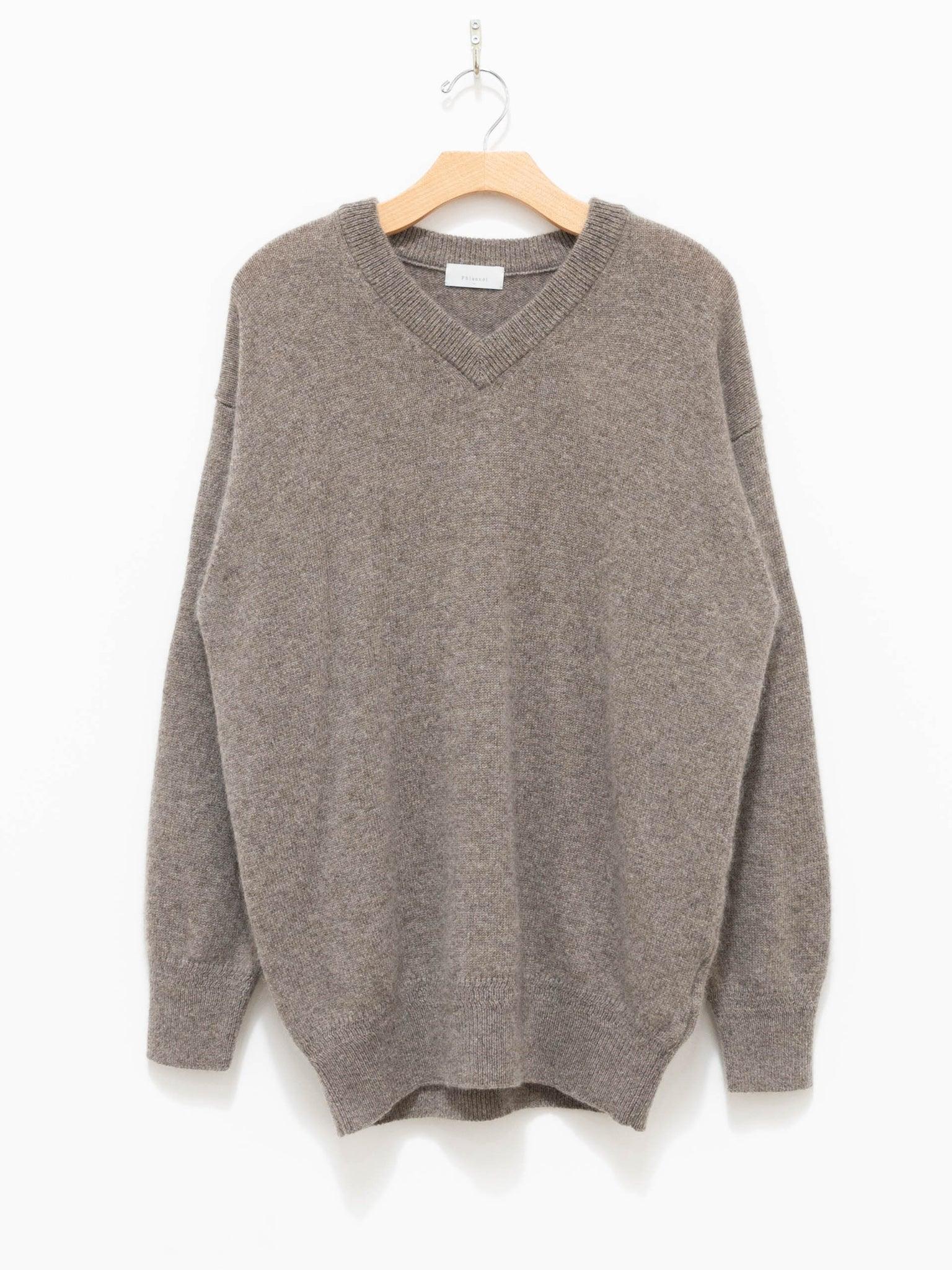 Namu Shop - Phlannel Wool Yak V-Neck Knit - Beige