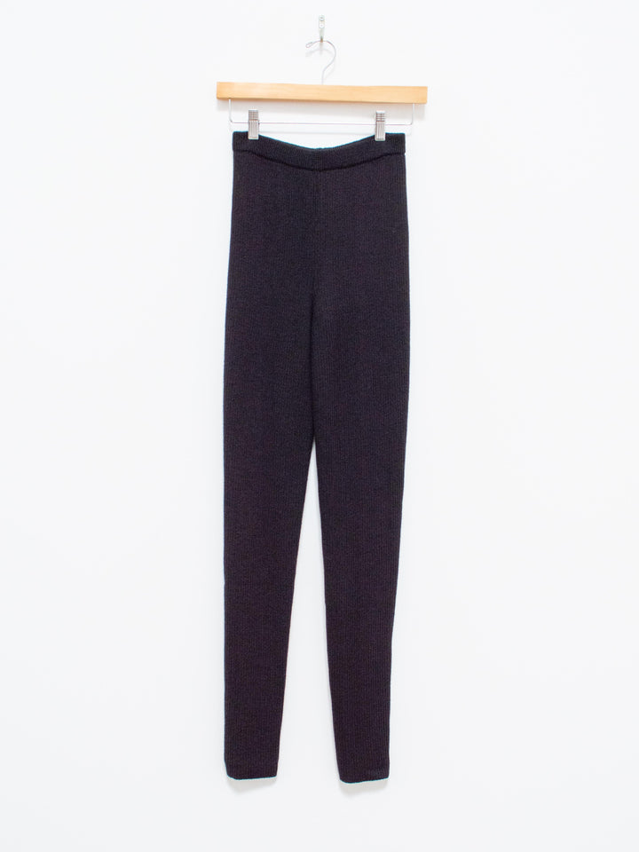 Namu Shop - Phlannel Worsted Wool Knit Rib Pants - Black