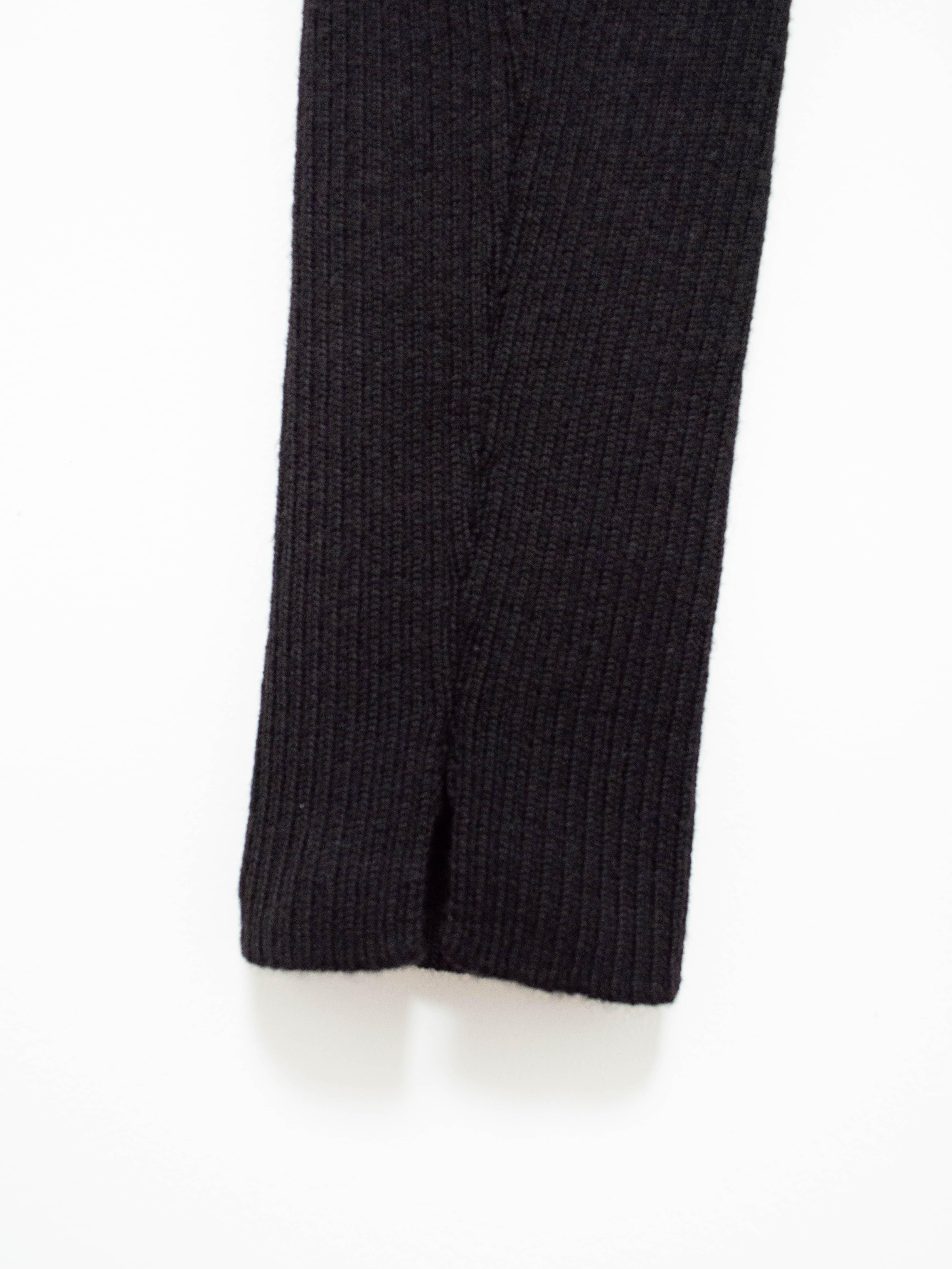 Namu Shop - Phlannel Worsted Wool Knit Rib Pants - Black