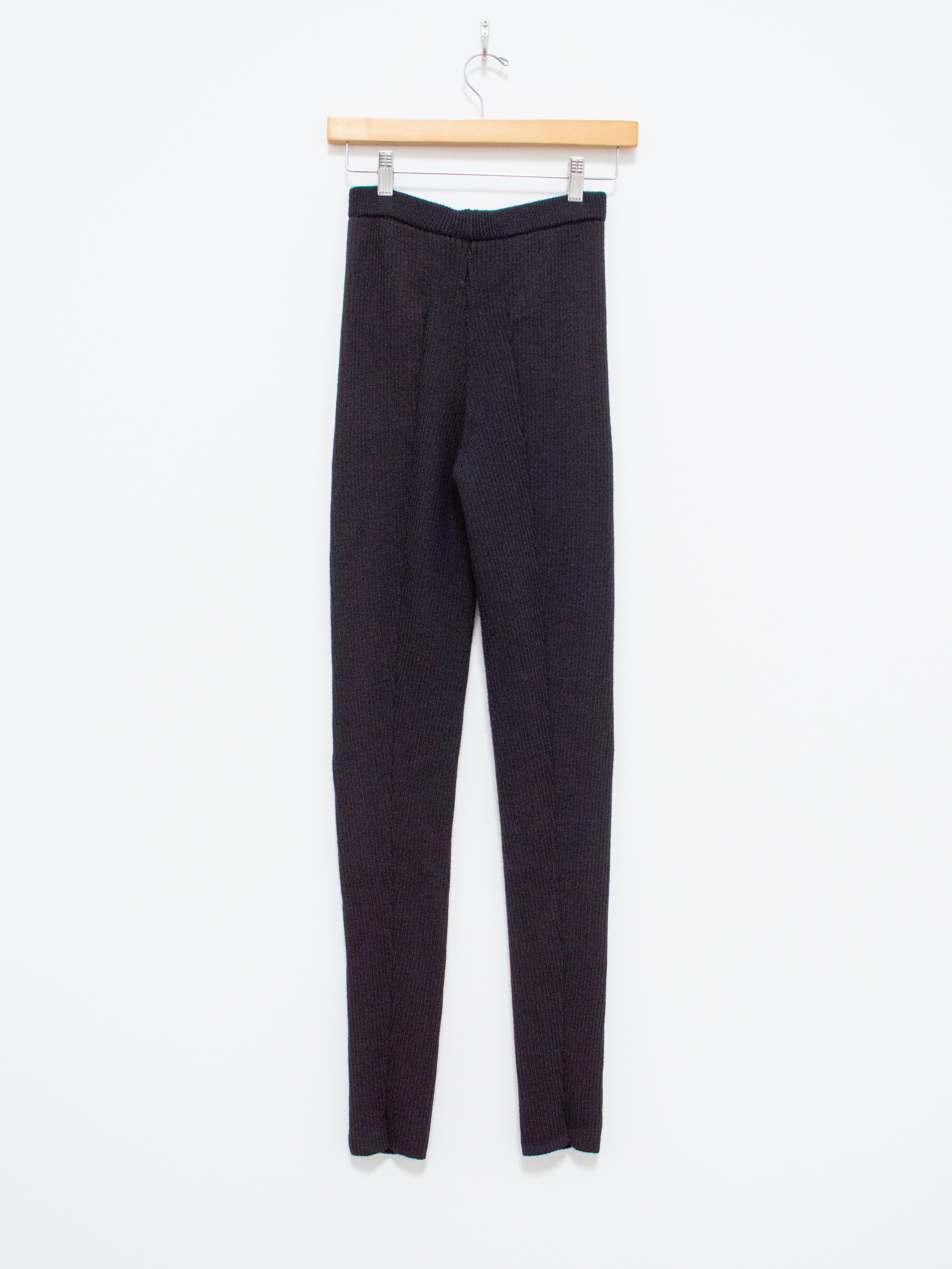 Namu Shop - Phlannel Worsted Wool Knit Rib Pants - Black