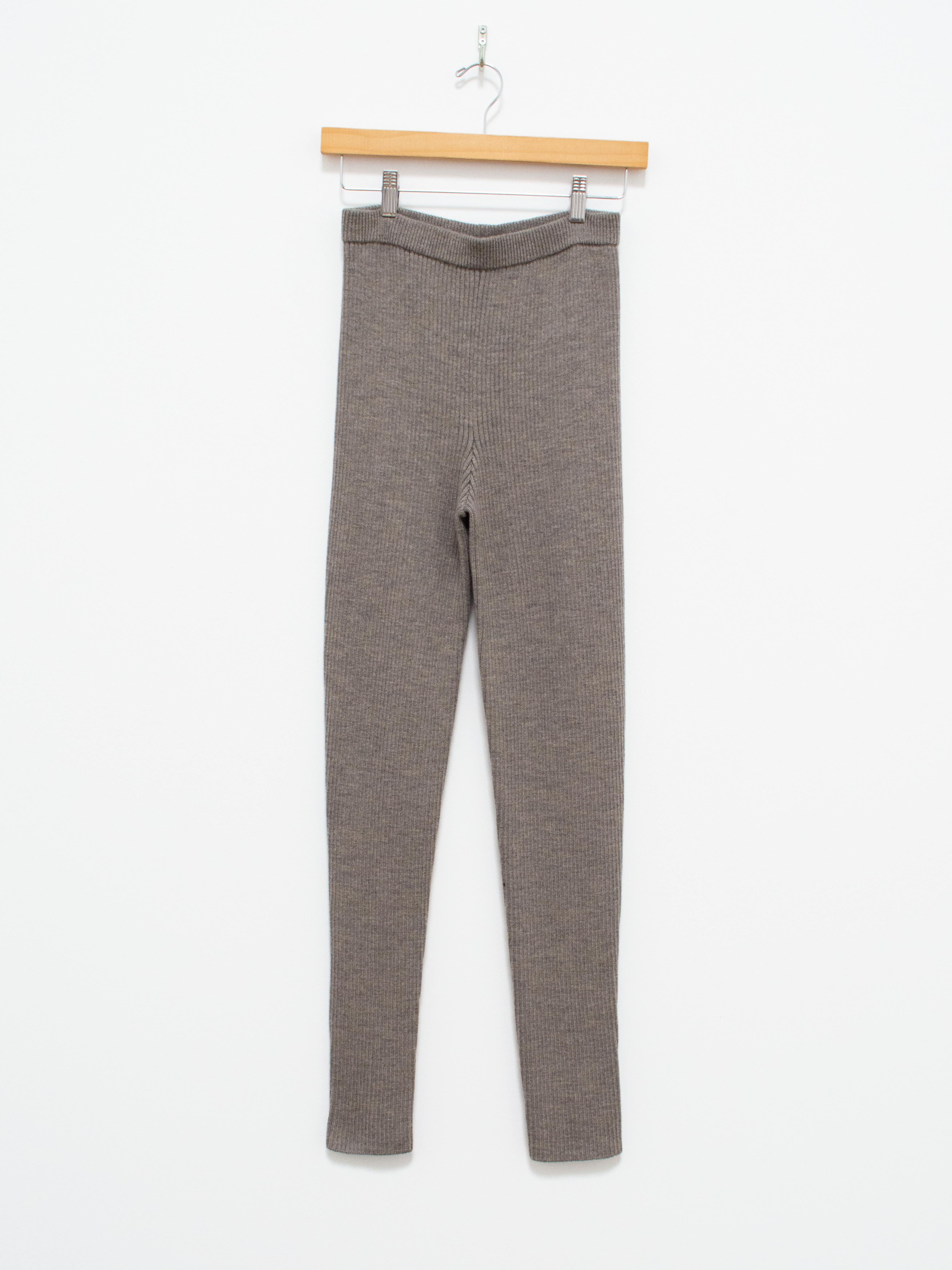 Namu Shop - Phlannel Worsted Wool Knit Rib Pants - Mix Beige