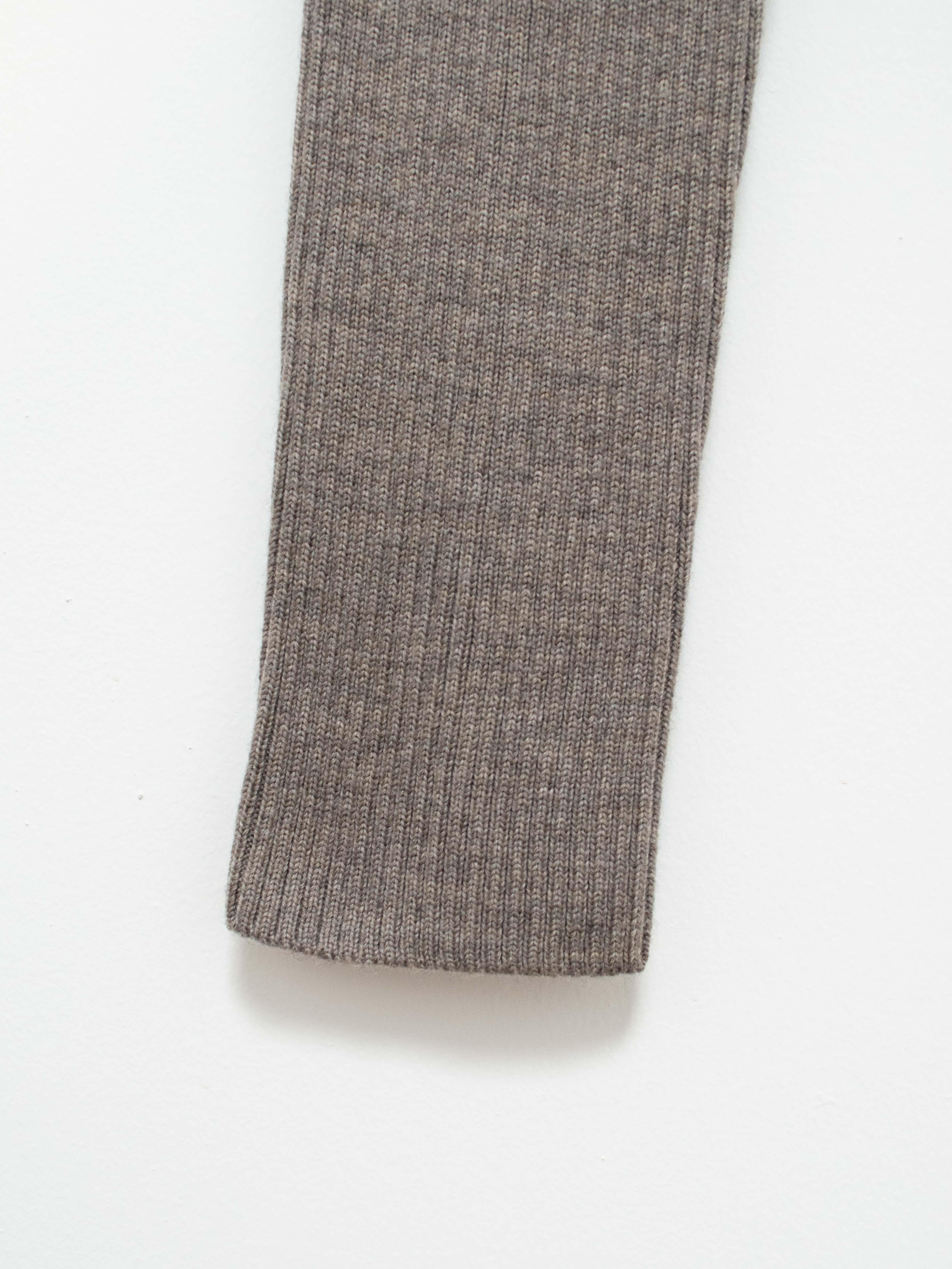 Namu Shop - Phlannel Worsted Wool Knit Rib Pants - Mix Beige