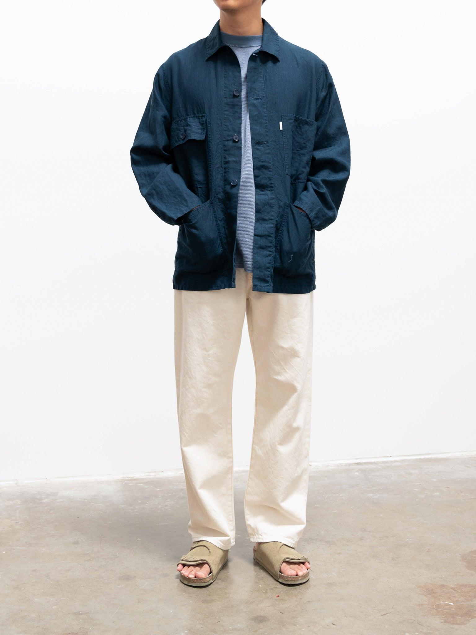 Namu Shop - S H Coverall Shirt - Linen Navy