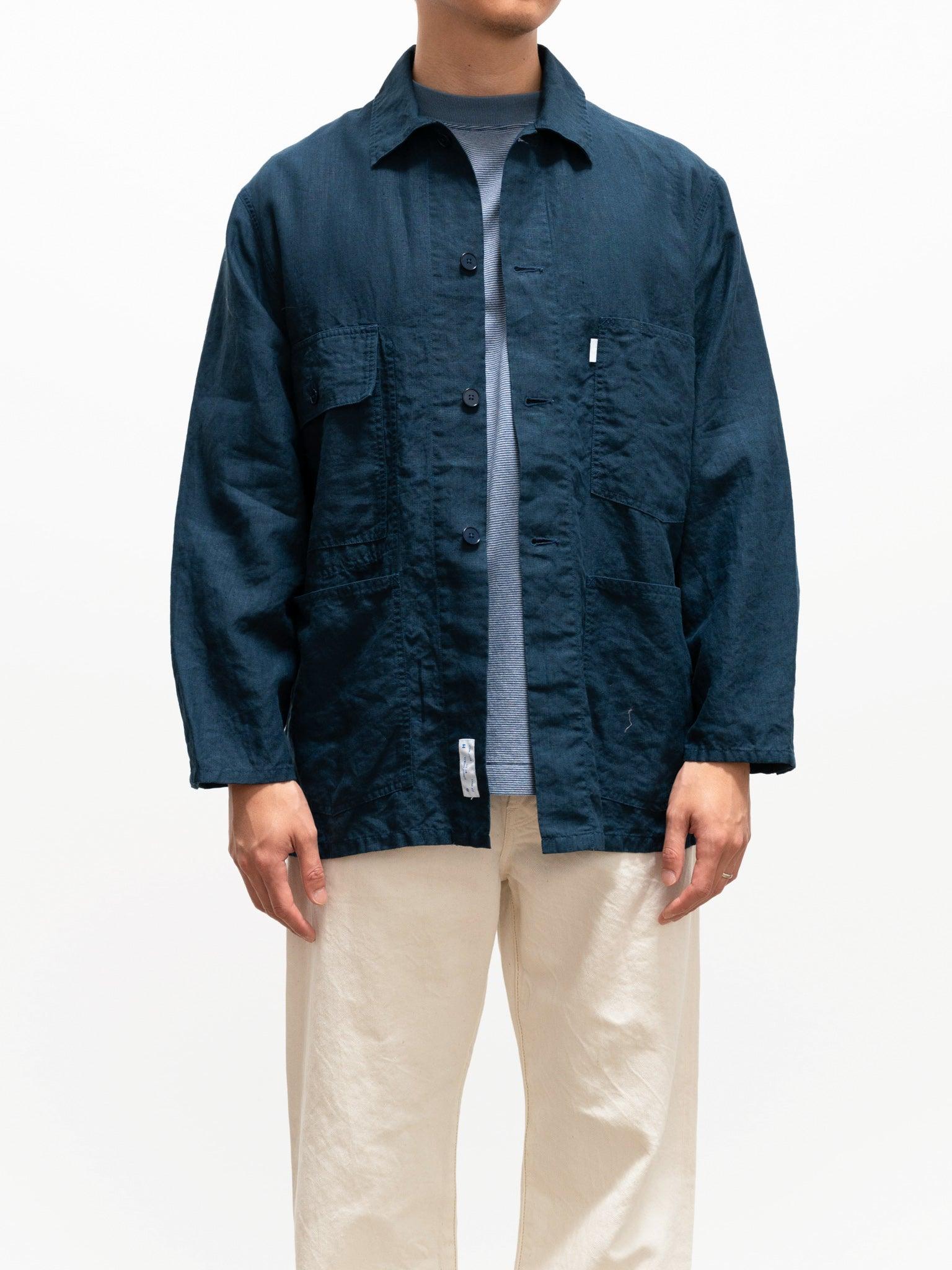 Namu Shop - S H Coverall Shirt - Linen Navy
