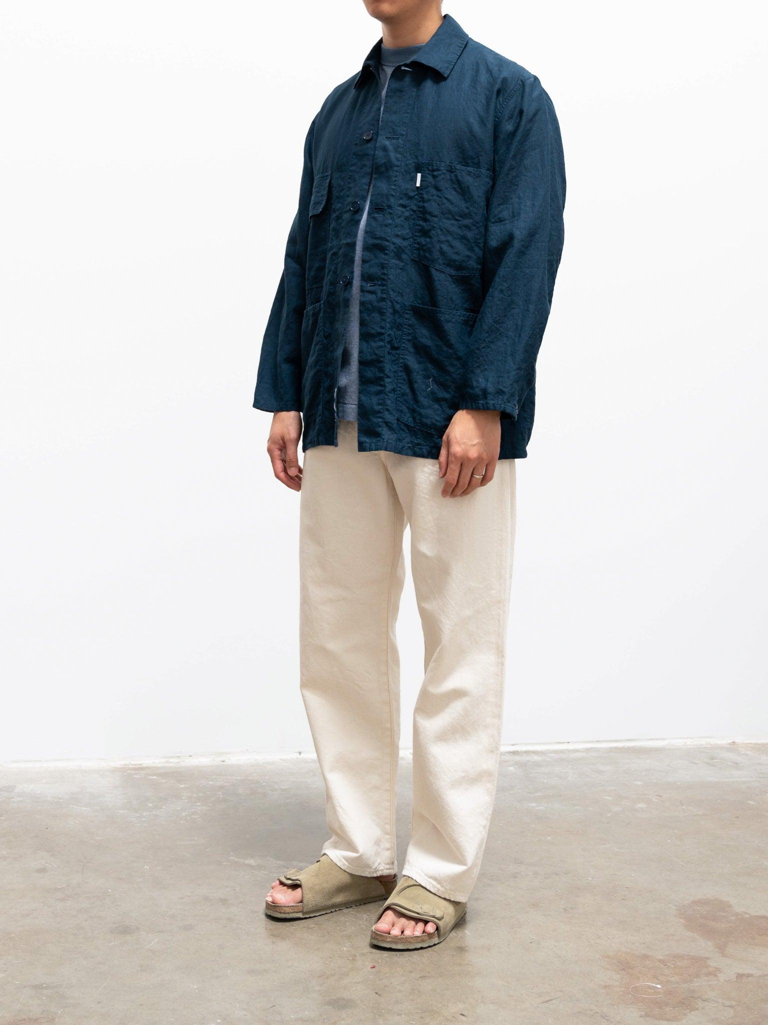 Namu Shop - S H Coverall Shirt - Linen Navy