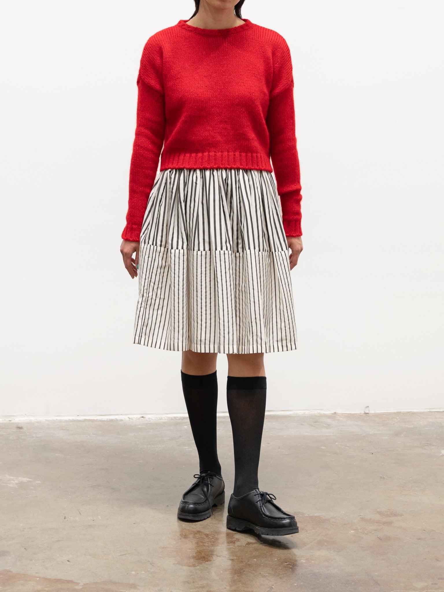 Namu Shop - Sara Lanzi Cropped Pull Knit - Scarlet
