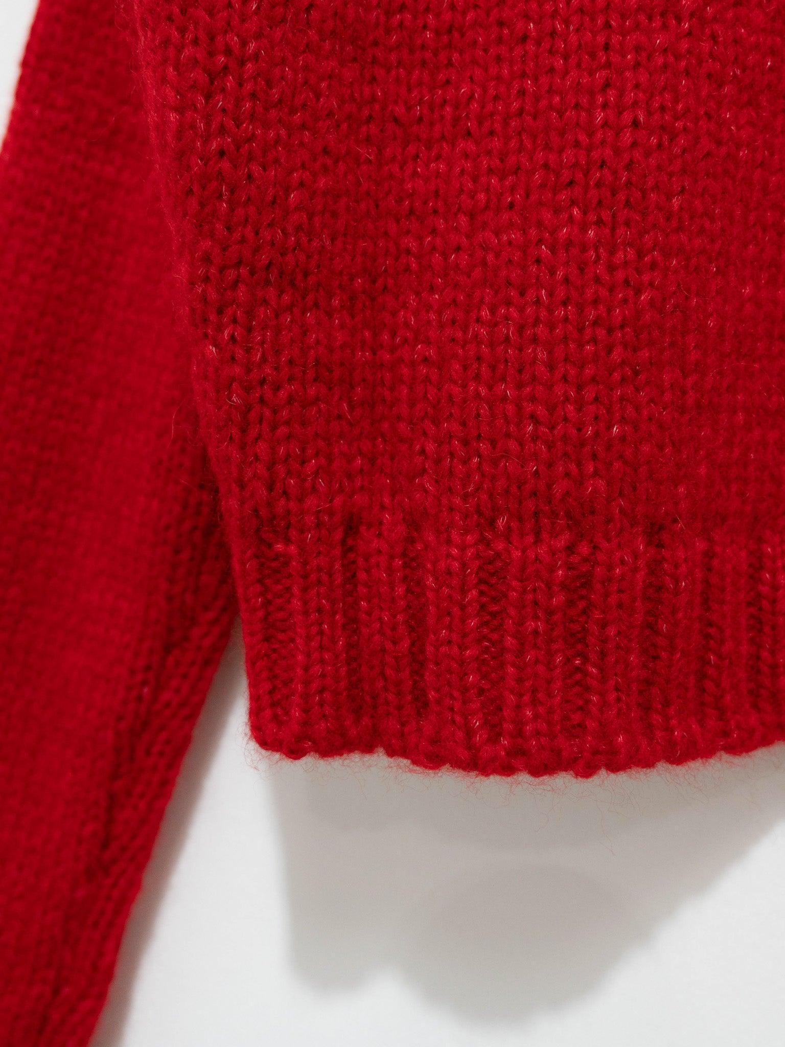 Namu Shop - Sara Lanzi Cropped Pull Knit - Scarlet