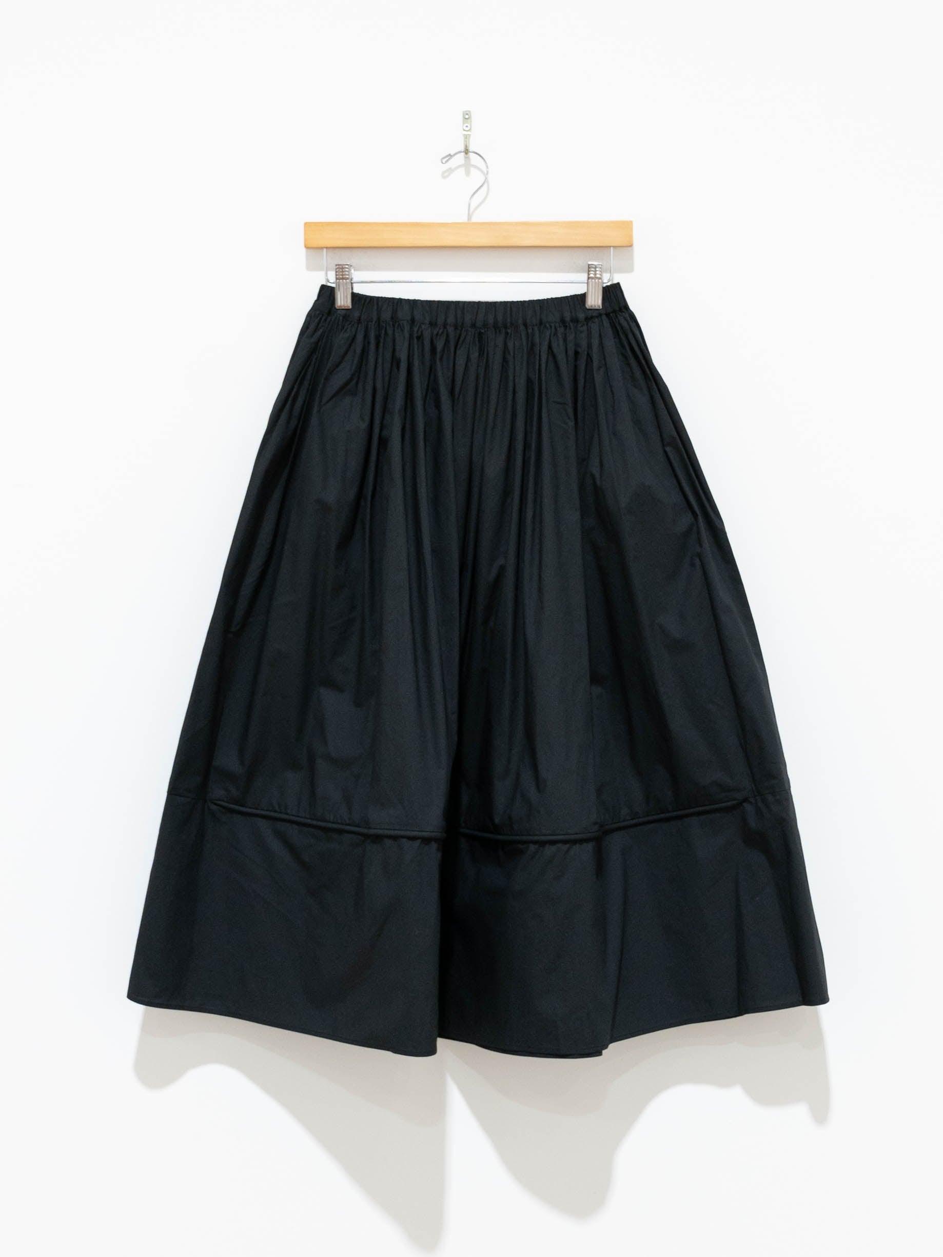 Namu Shop - Sara Lanzi Gathered Skirt - Black Poplin