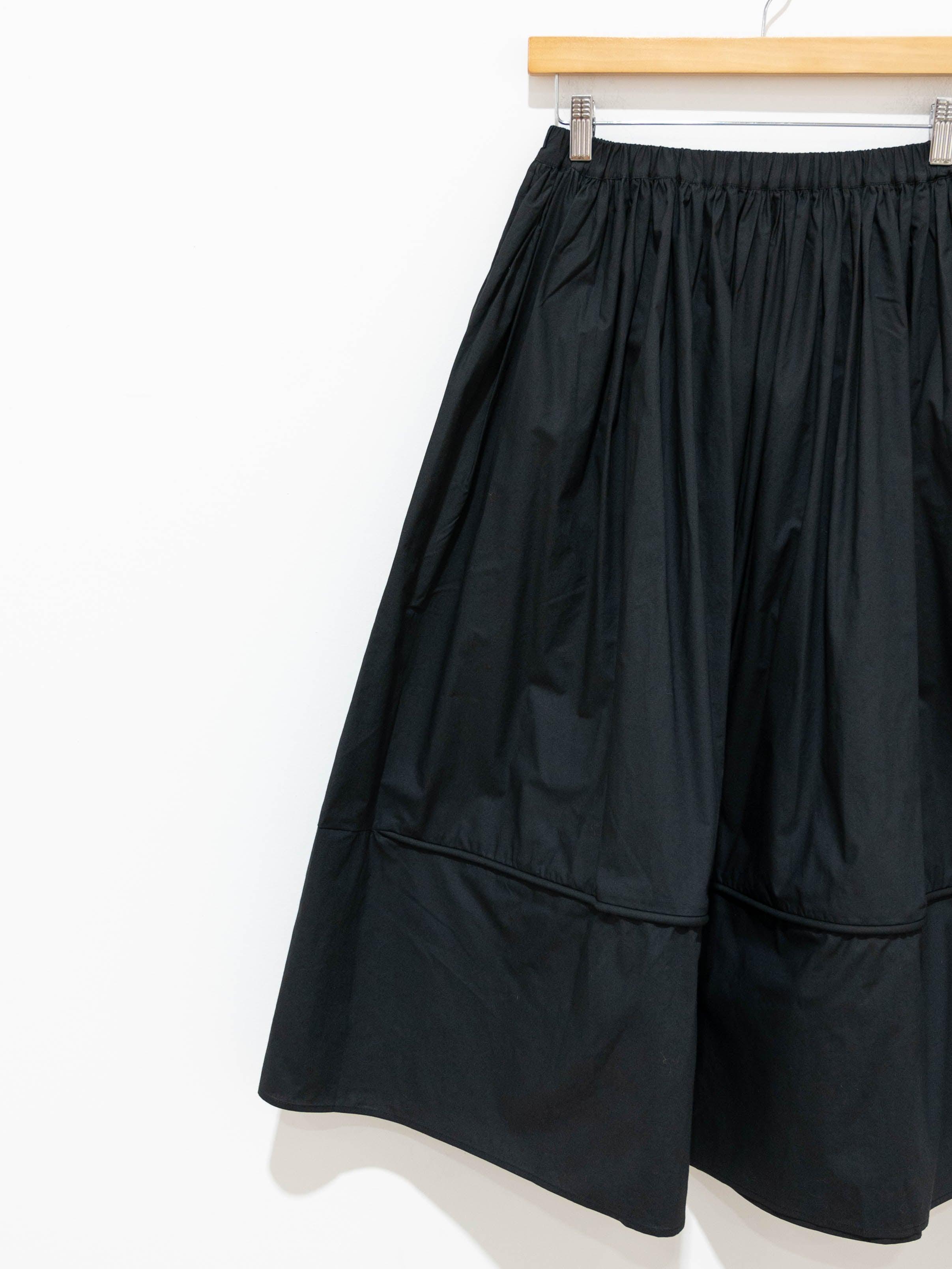 Namu Shop - Sara Lanzi Gathered Skirt - Black Poplin