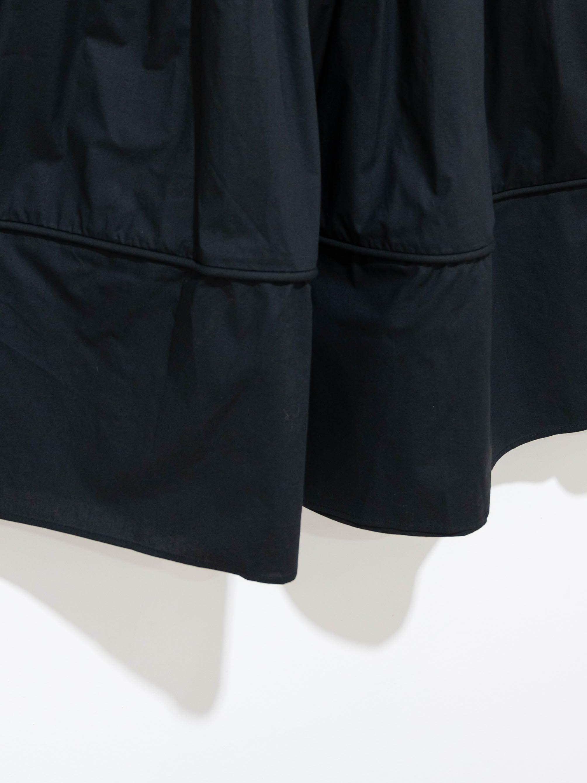 Namu Shop - Sara Lanzi Gathered Skirt - Black Poplin