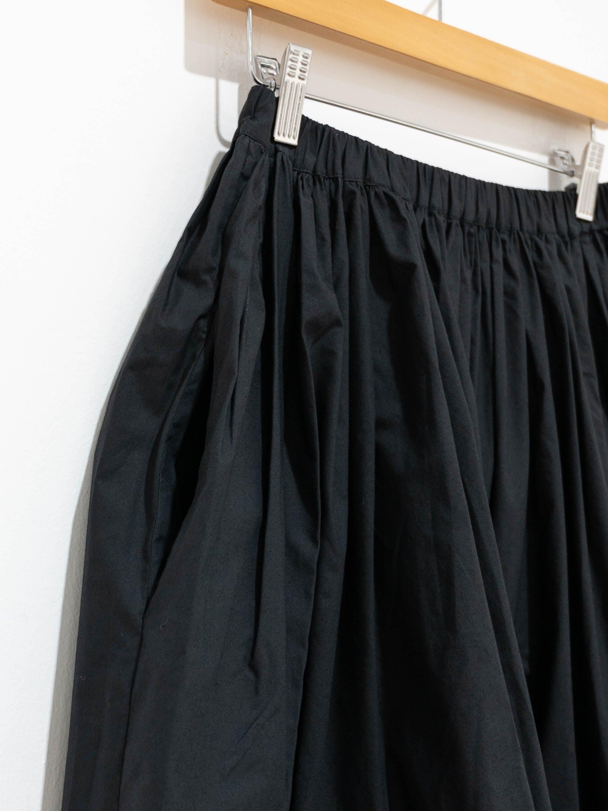 Namu Shop - Sara Lanzi Gathered Skirt - Black Poplin