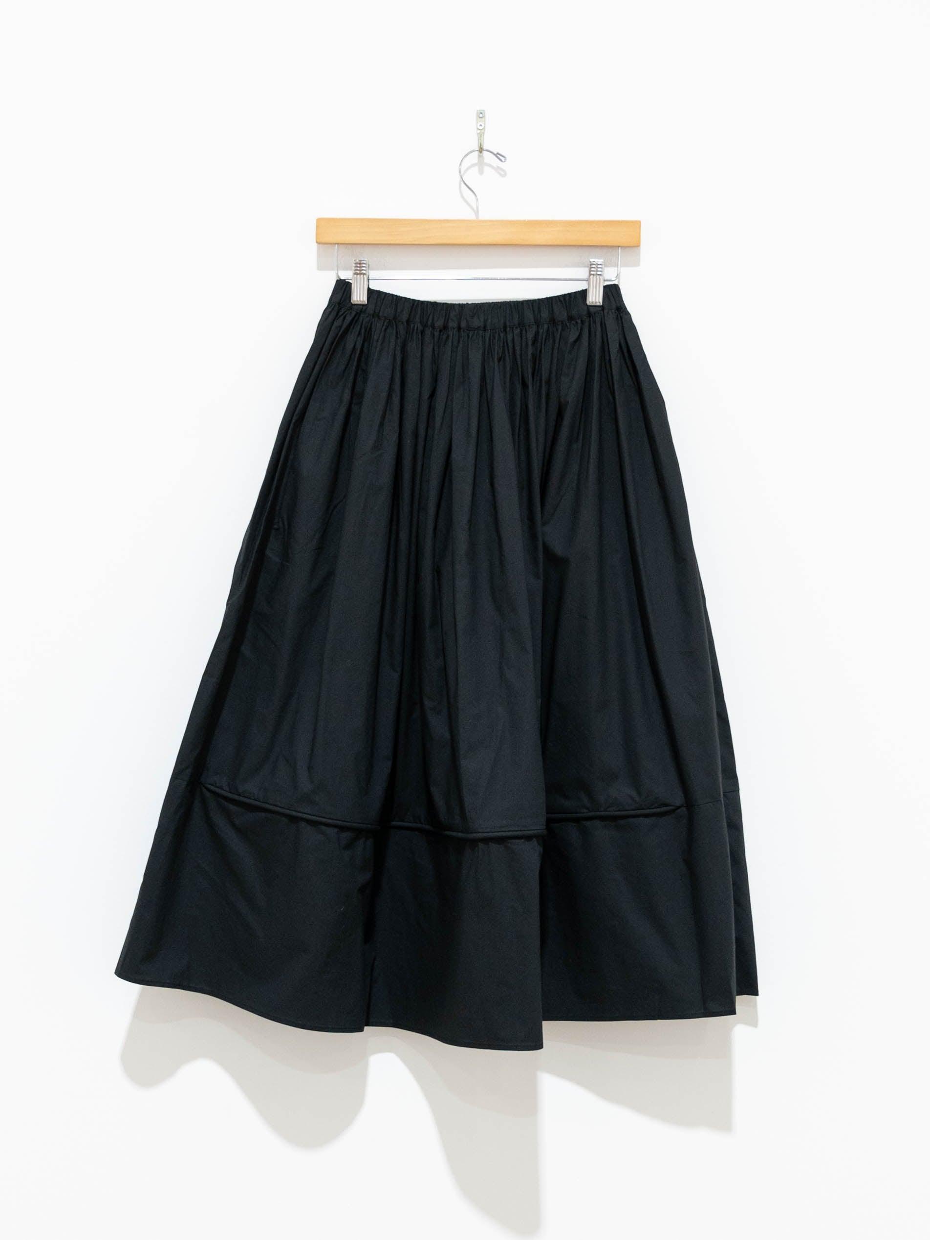 Namu Shop - Sara Lanzi Gathered Skirt - Black Poplin