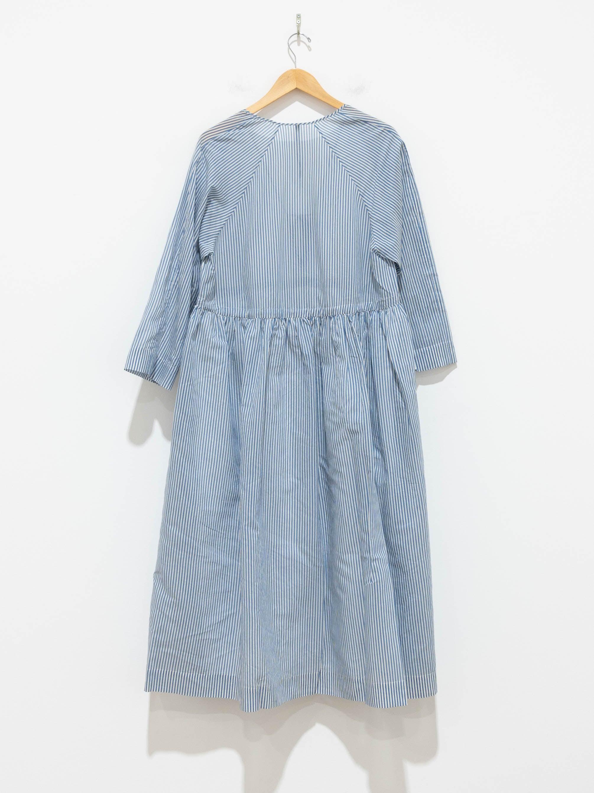 Namu Shop - Sara Lanzi Mina Dress - Organza White/Blue Stripes