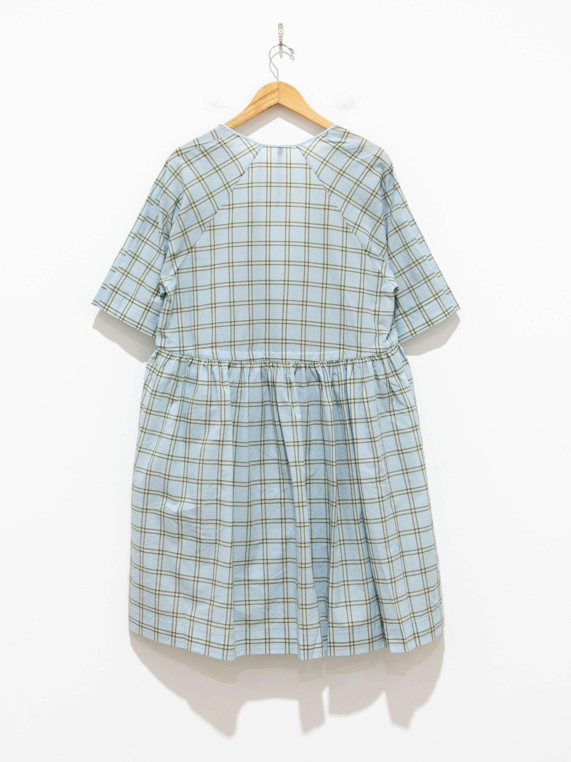 Namu Shop - Sara Lanzi Minetta Dress - Wrinkled Fil a Fil Check