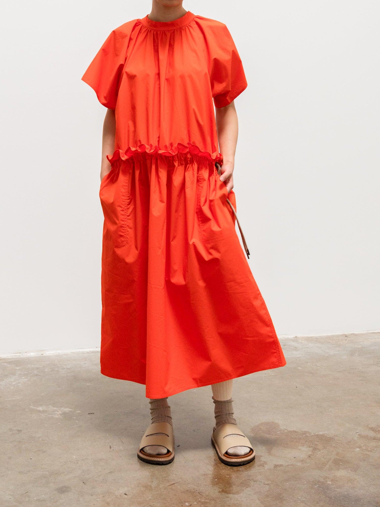 Namu Shop - Sofie D'Hoore Dhole Ruffle Dress - Tomato