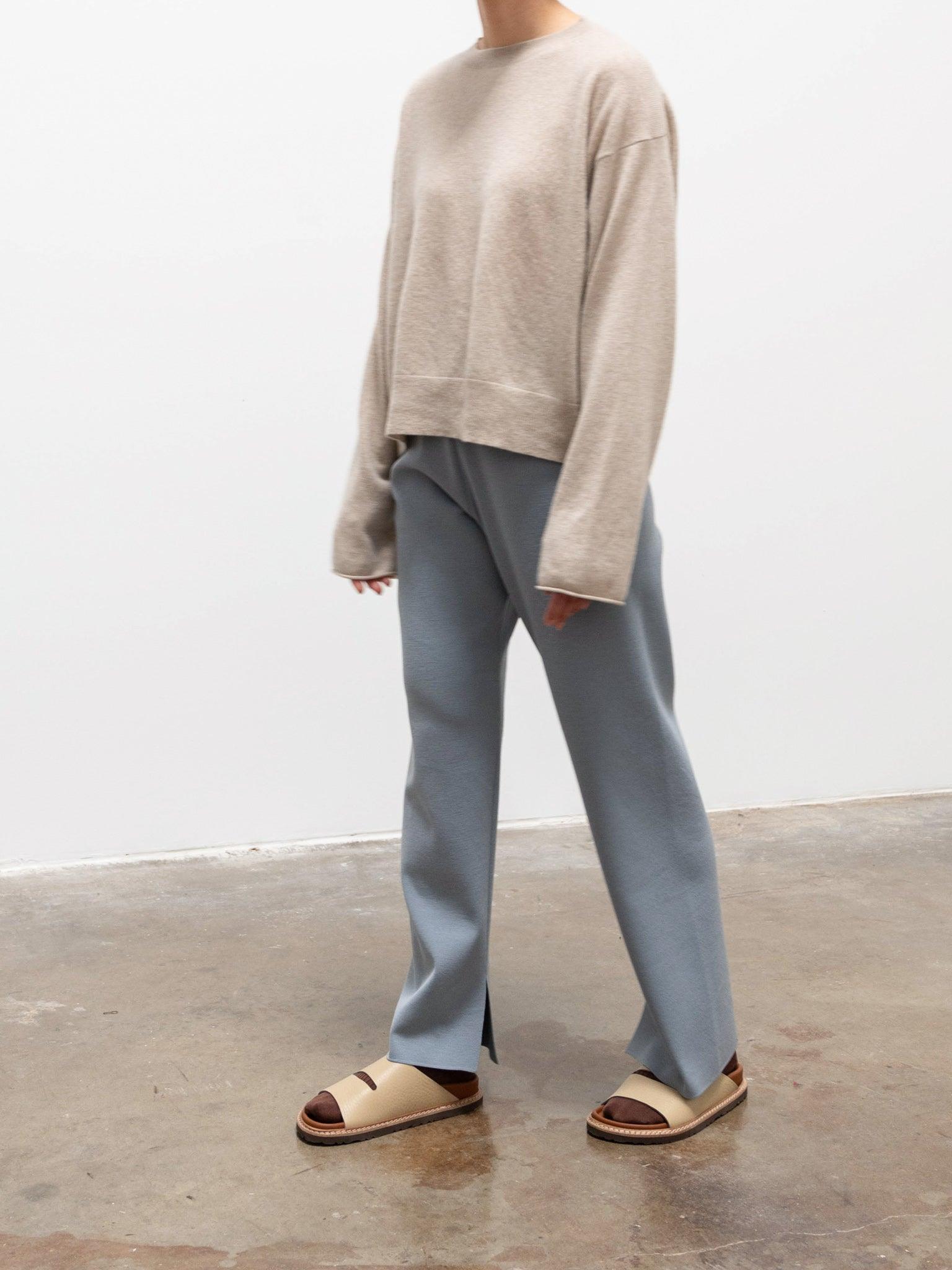Namu Shop - Sofie D'Hoore Merril Cashmere Crop Knit - Oatmeal