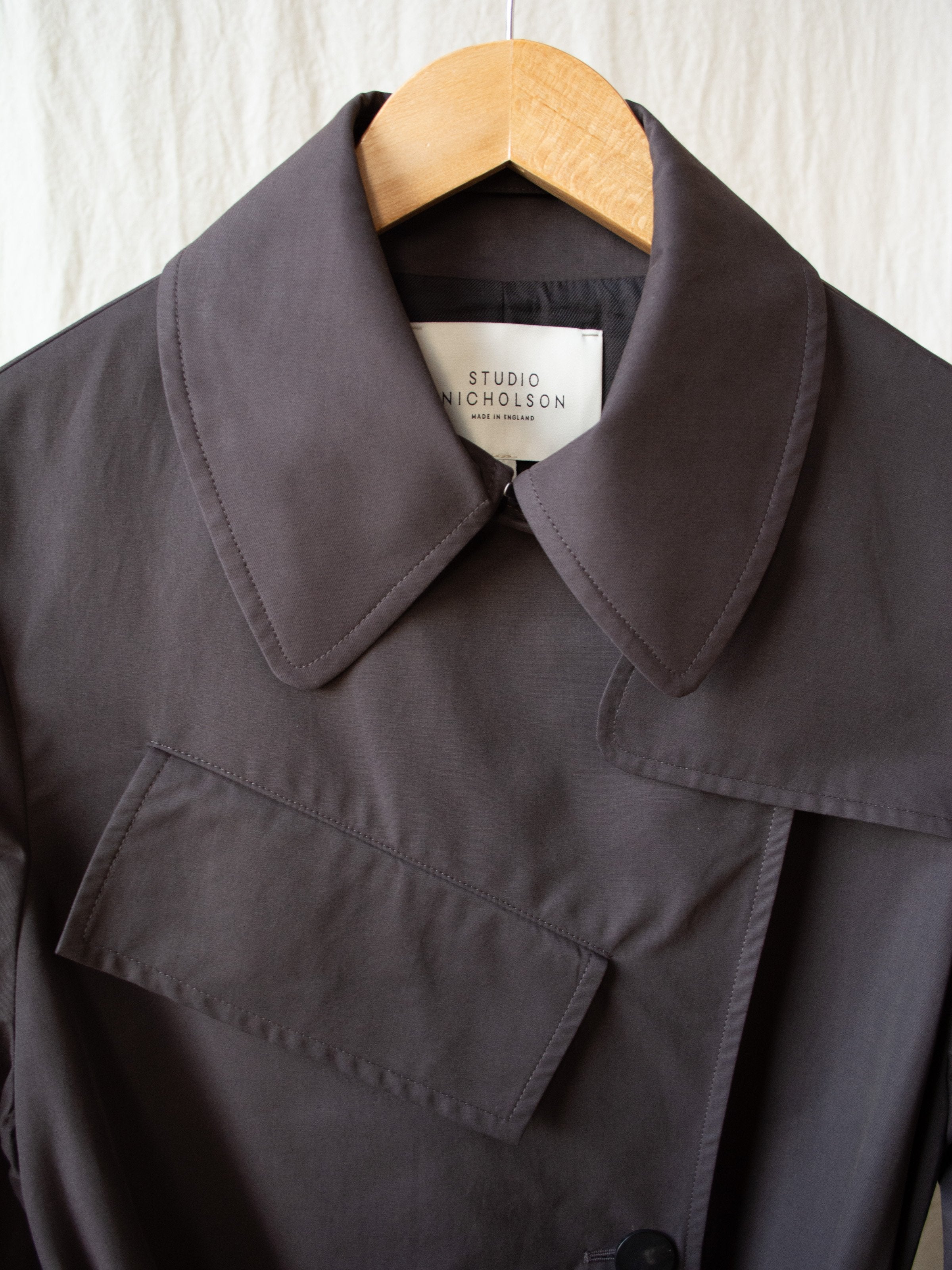 Namu Shop - Studio Nicholson Angstrom Rain Coat - Dark Brown