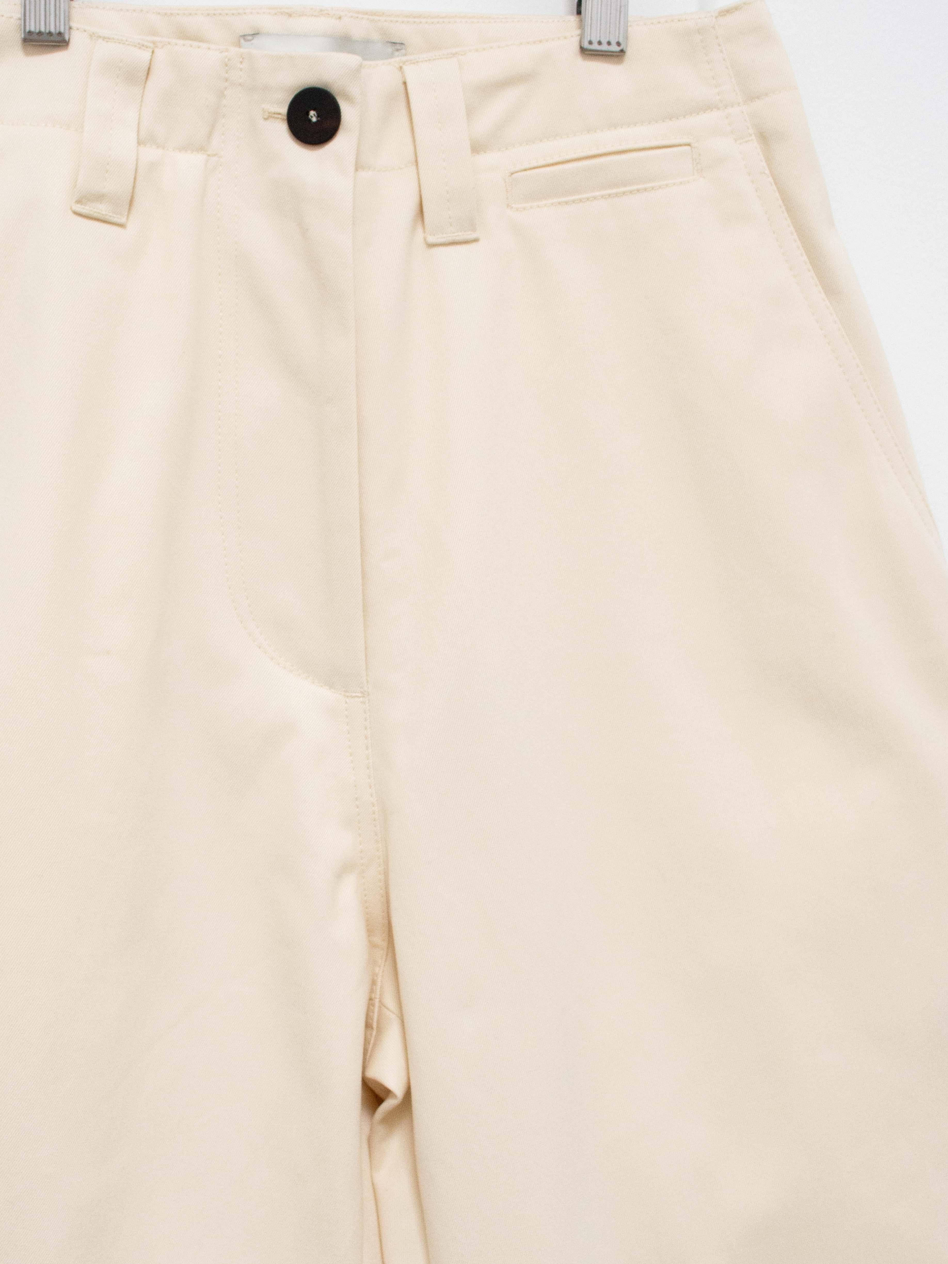 Namu Shop - Studio Nicholson Asher Peached Cotton Twill Pants - Cream