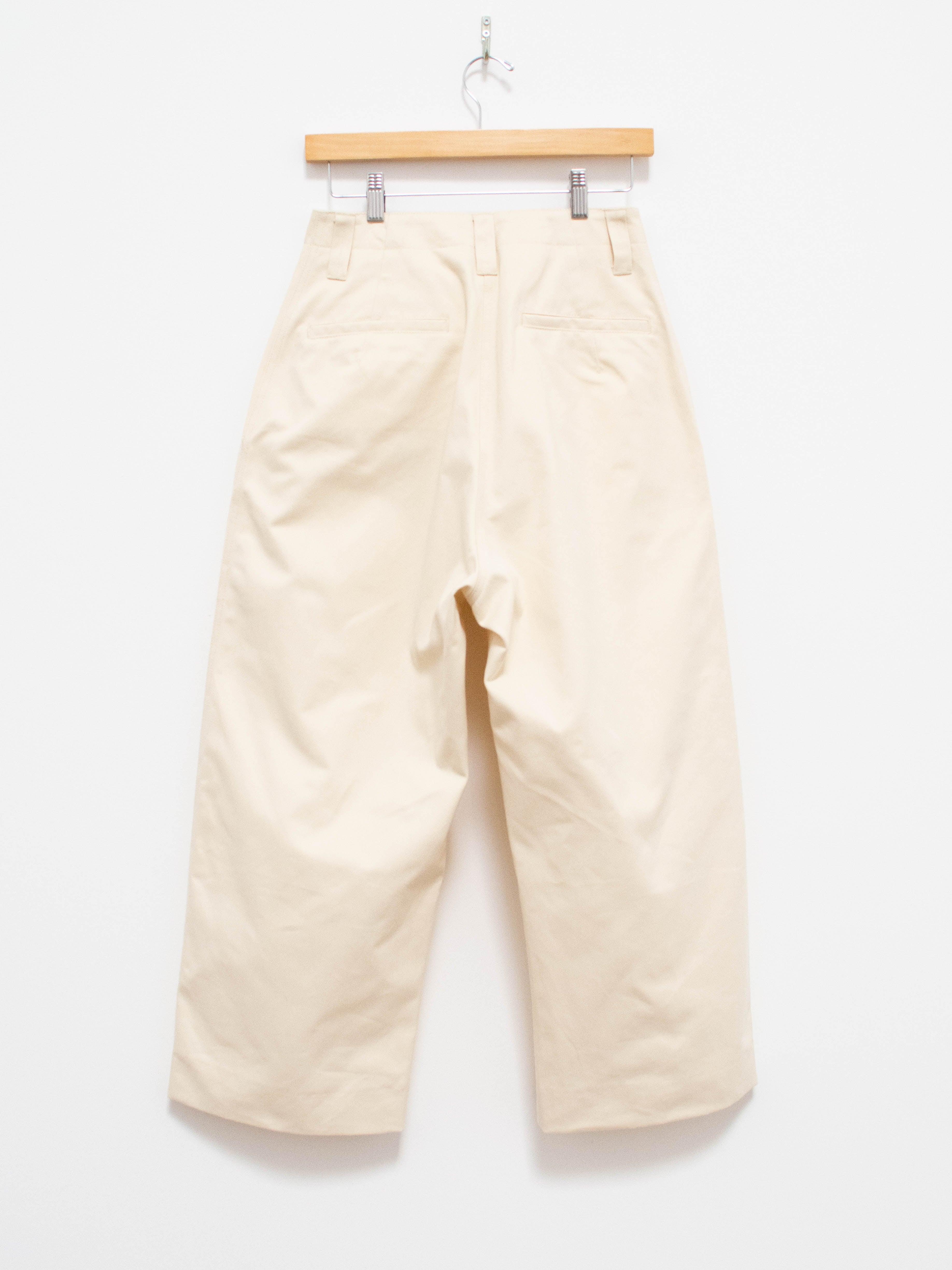 Namu Shop - Studio Nicholson Asher Peached Cotton Twill Pants - Cream