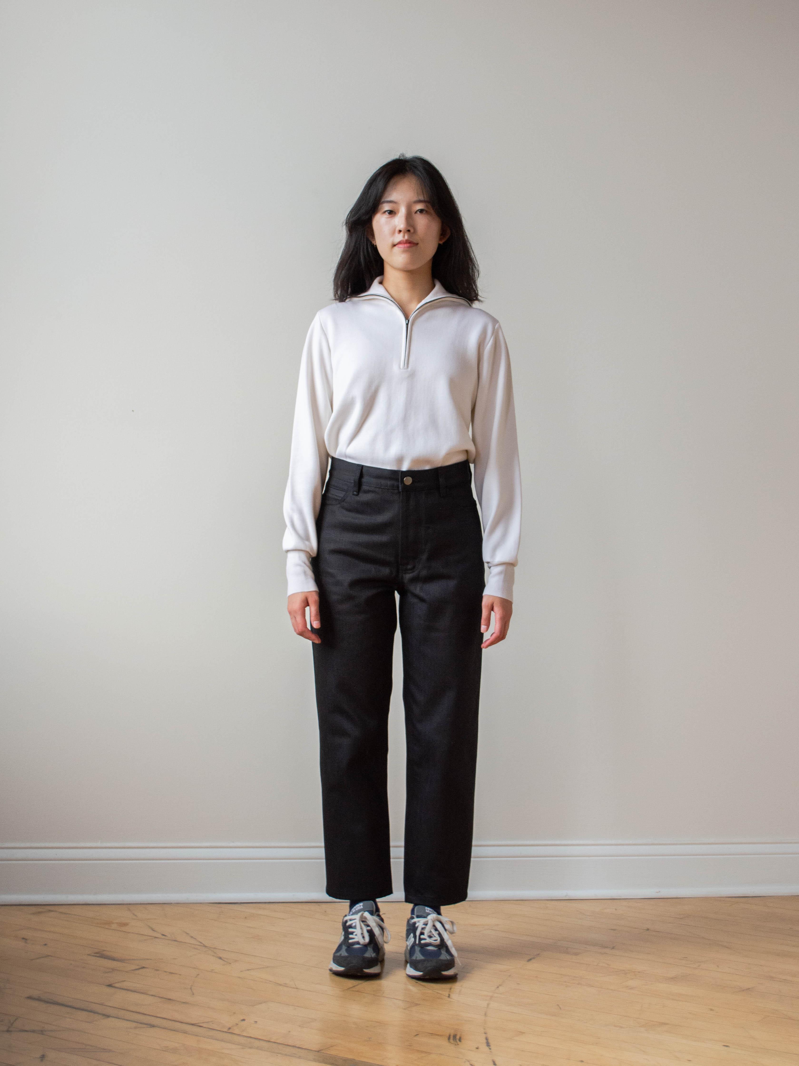 Namu Shop - Studio Nicholson Auguste Merino Silk Cashmere Zip Up Knit - Milk