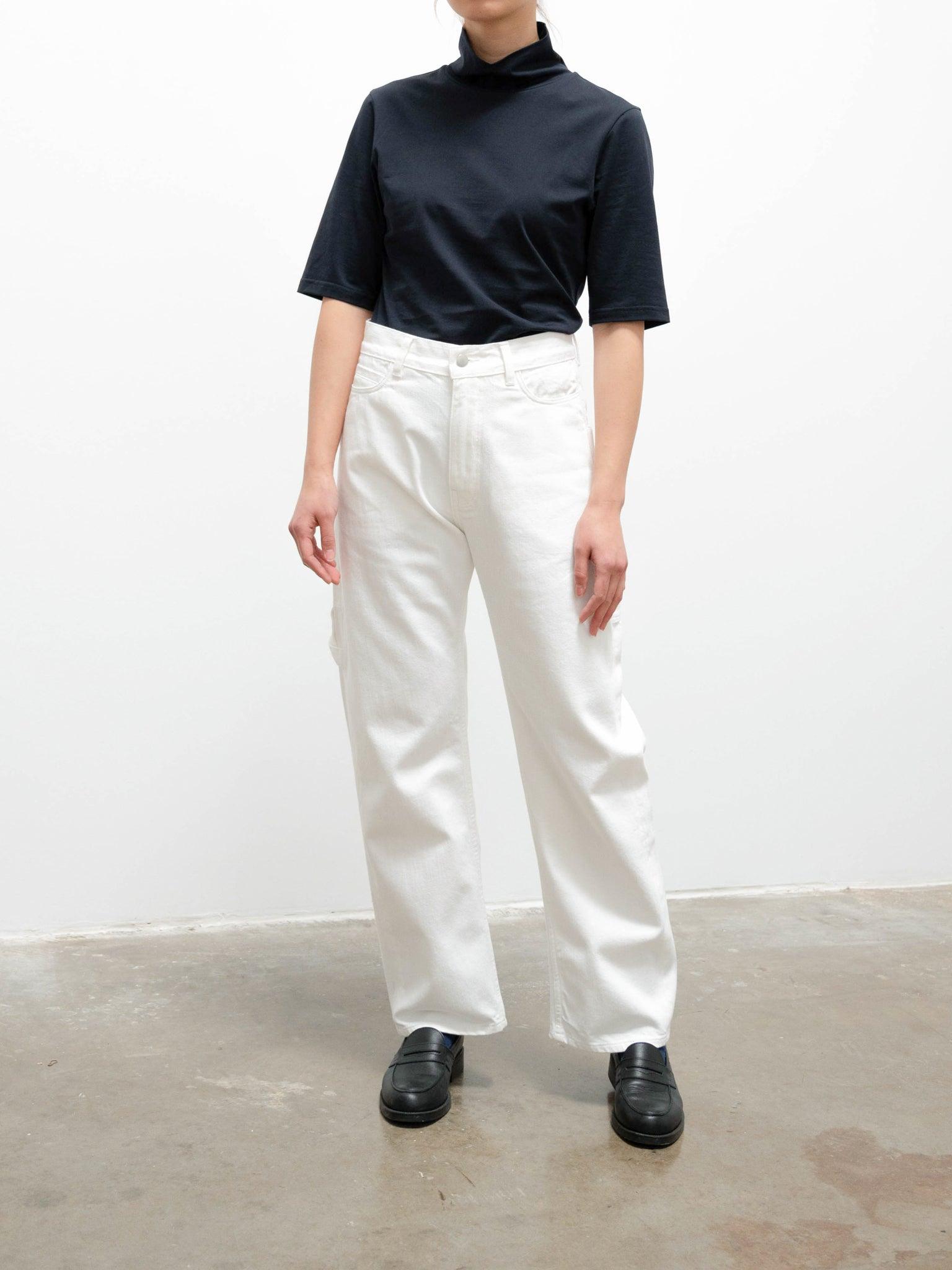 Namu Shop - Studio Nicholson Barelli Roll Neck Top - Dark Navy