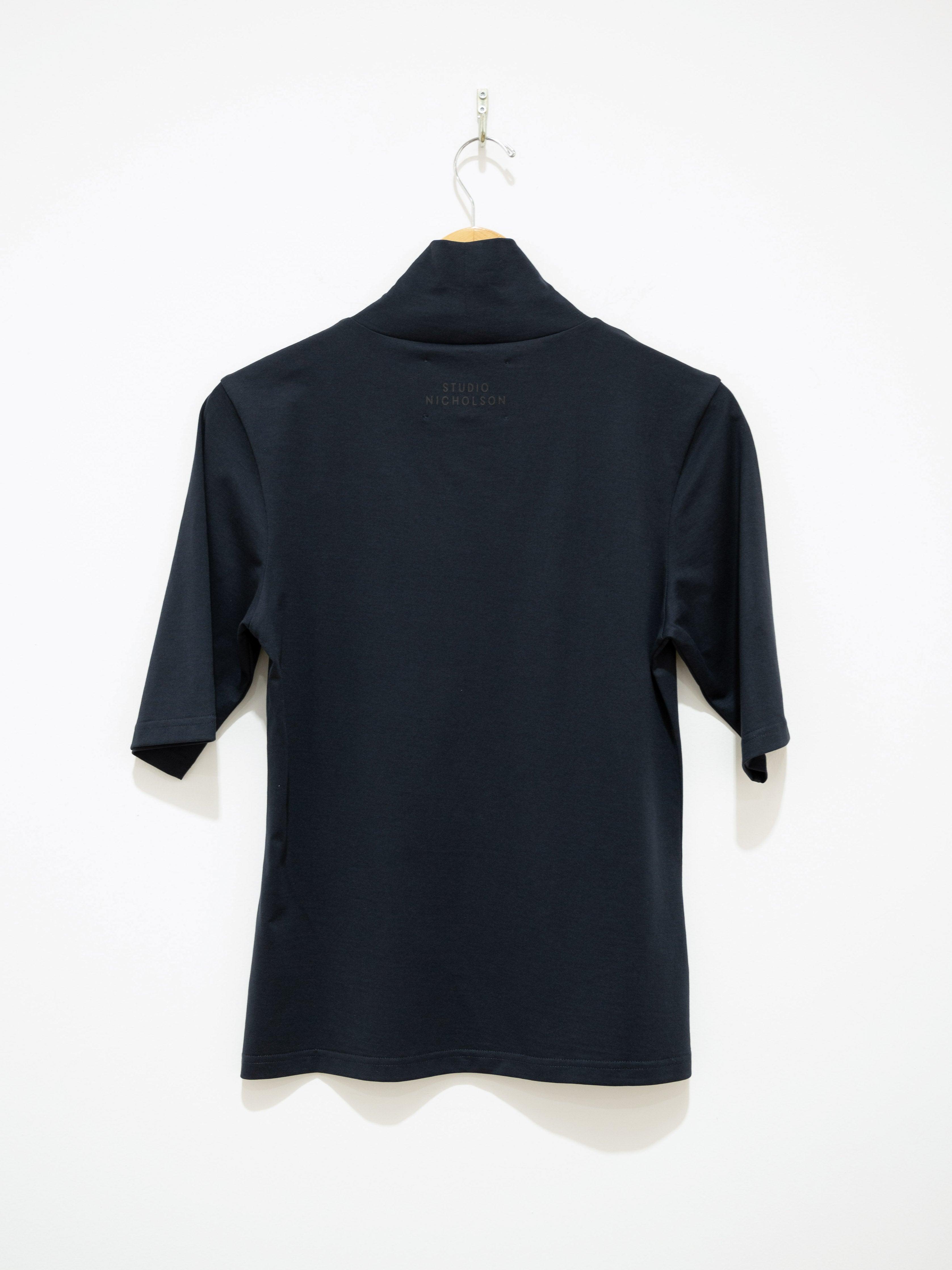 Namu Shop - Studio Nicholson Barelli Roll Neck Top - Dark Navy