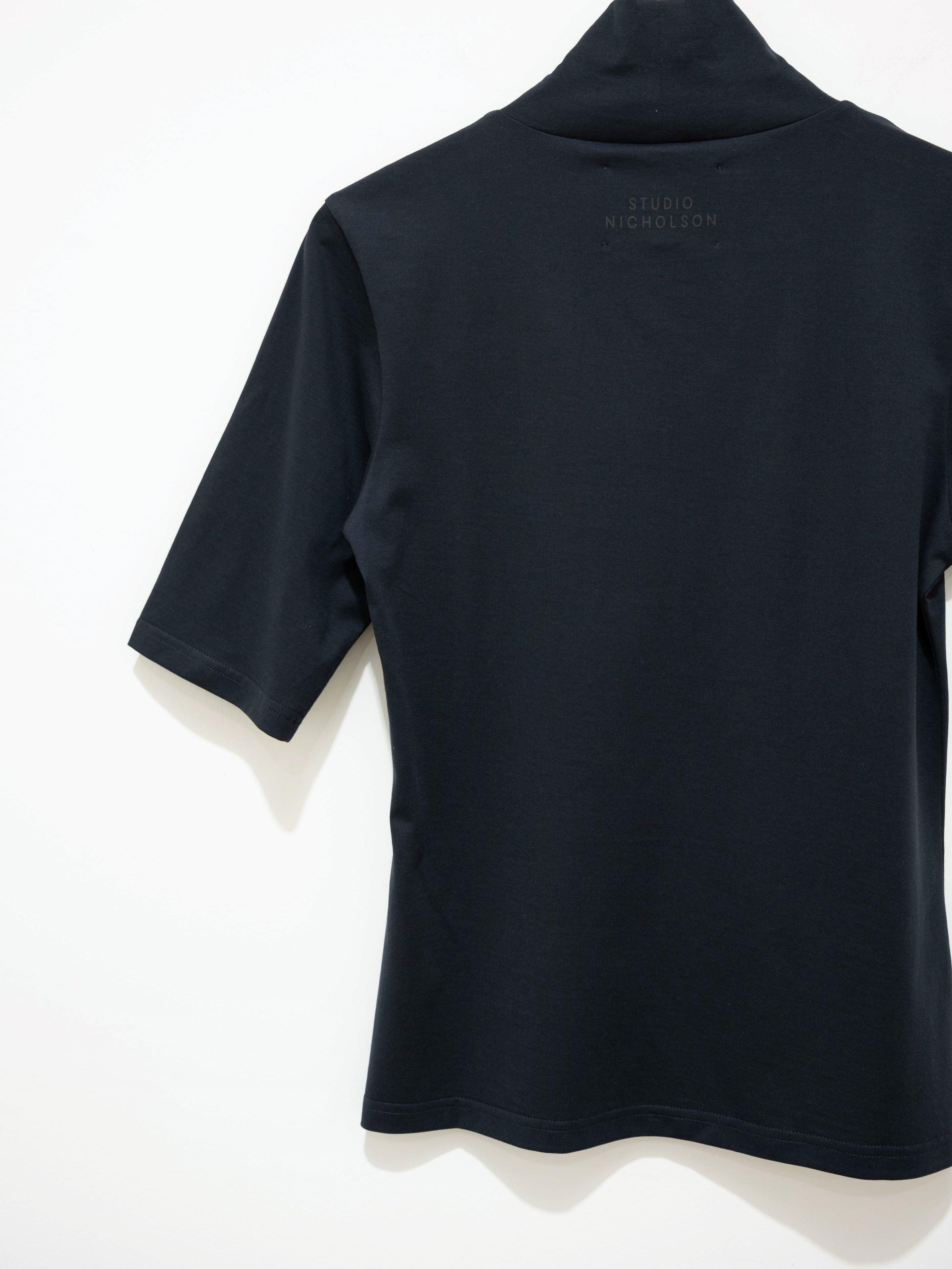 Namu Shop - Studio Nicholson Barelli Roll Neck Top - Dark Navy