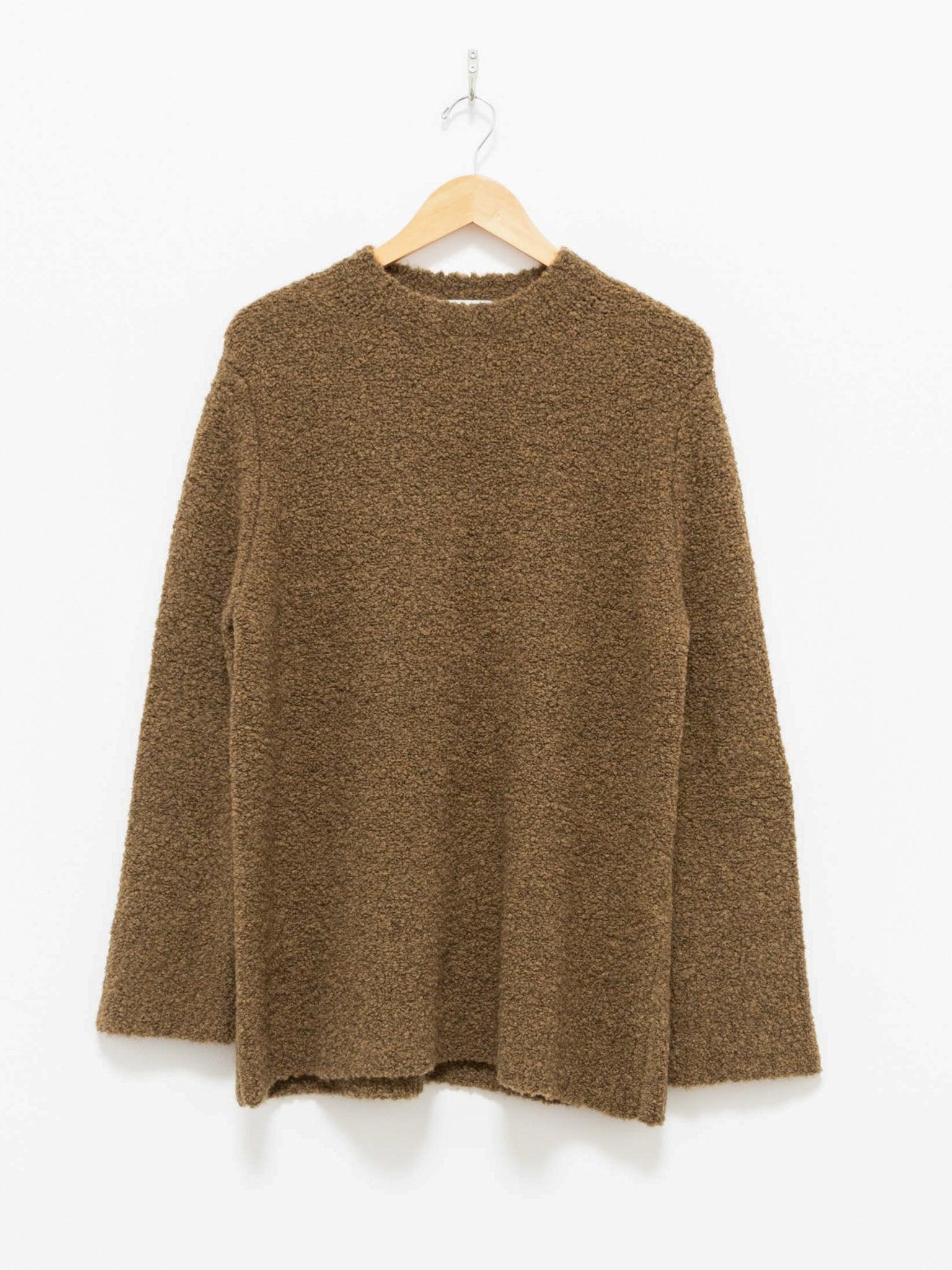 Namu Shop - Studio Nicholson Bose Merino Yak Boucle Crewneck Knit - Dark Lentil