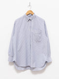 Namu Shop - Studio Nicholson Creed Oxford Shirt - Cornflower Stripe