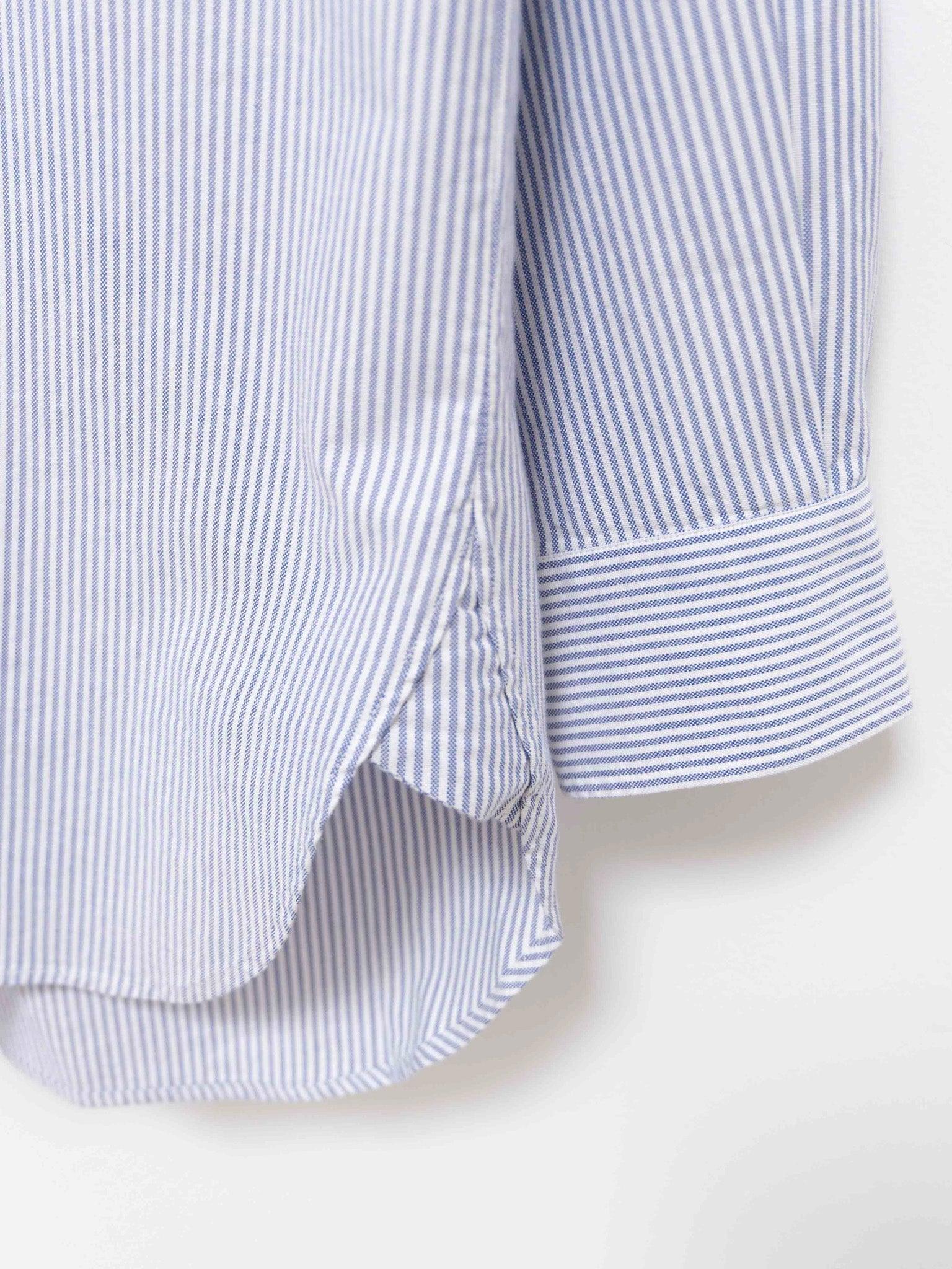Namu Shop - Studio Nicholson Creed Oxford Shirt - Cornflower Stripe